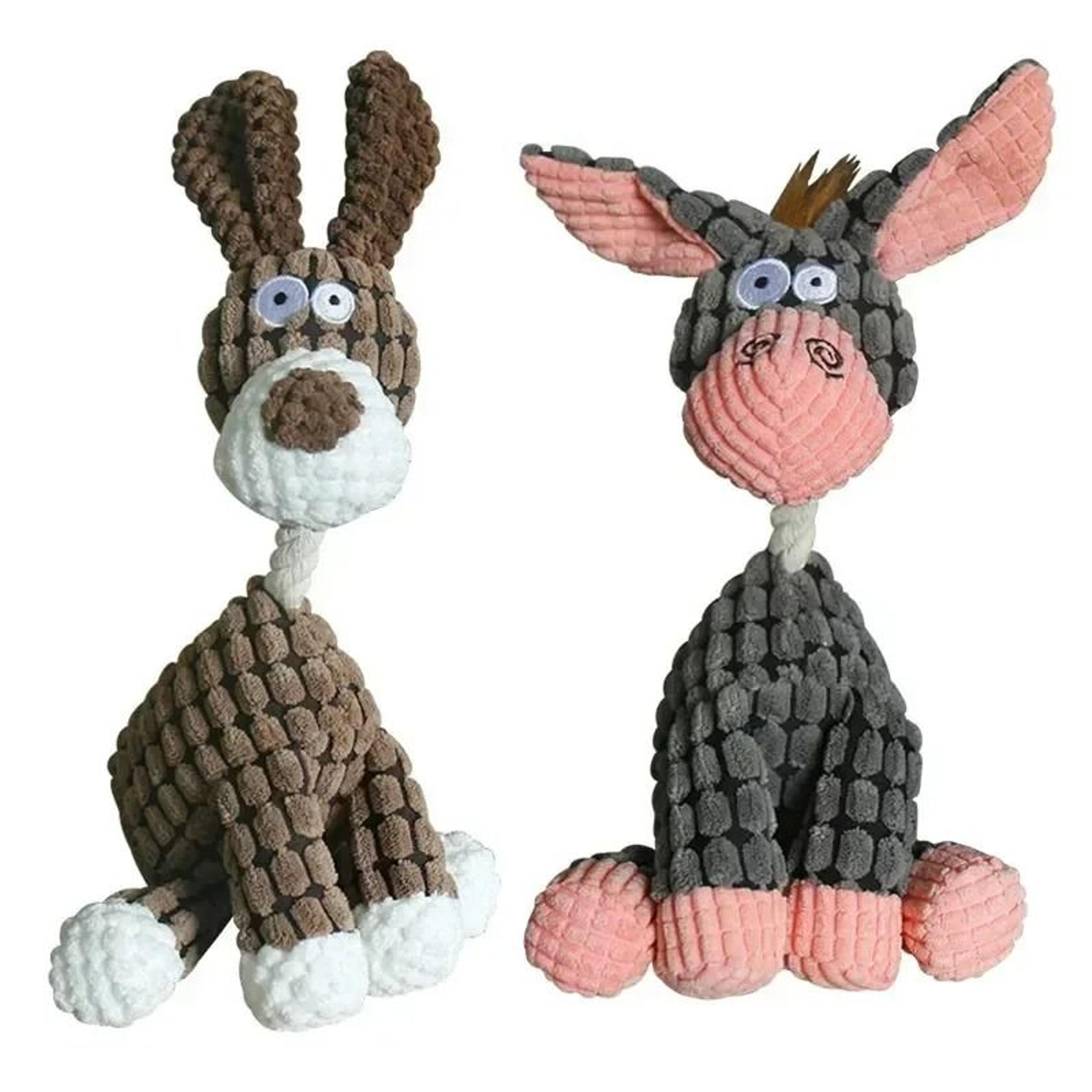 donkey plush chew toy for dogs and puppies with squeaker