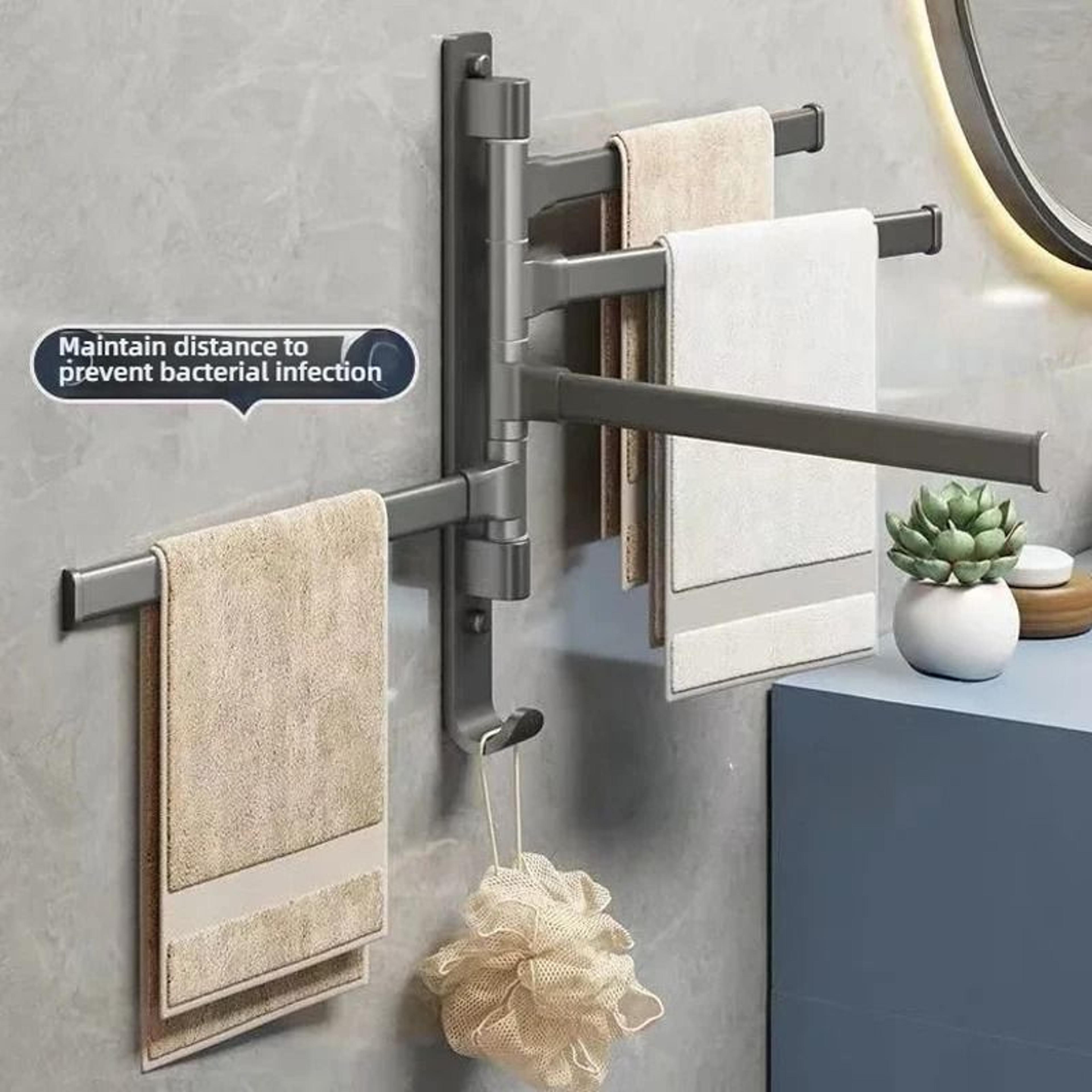 rotatable aluminum towel holder for bathroom and kitchen