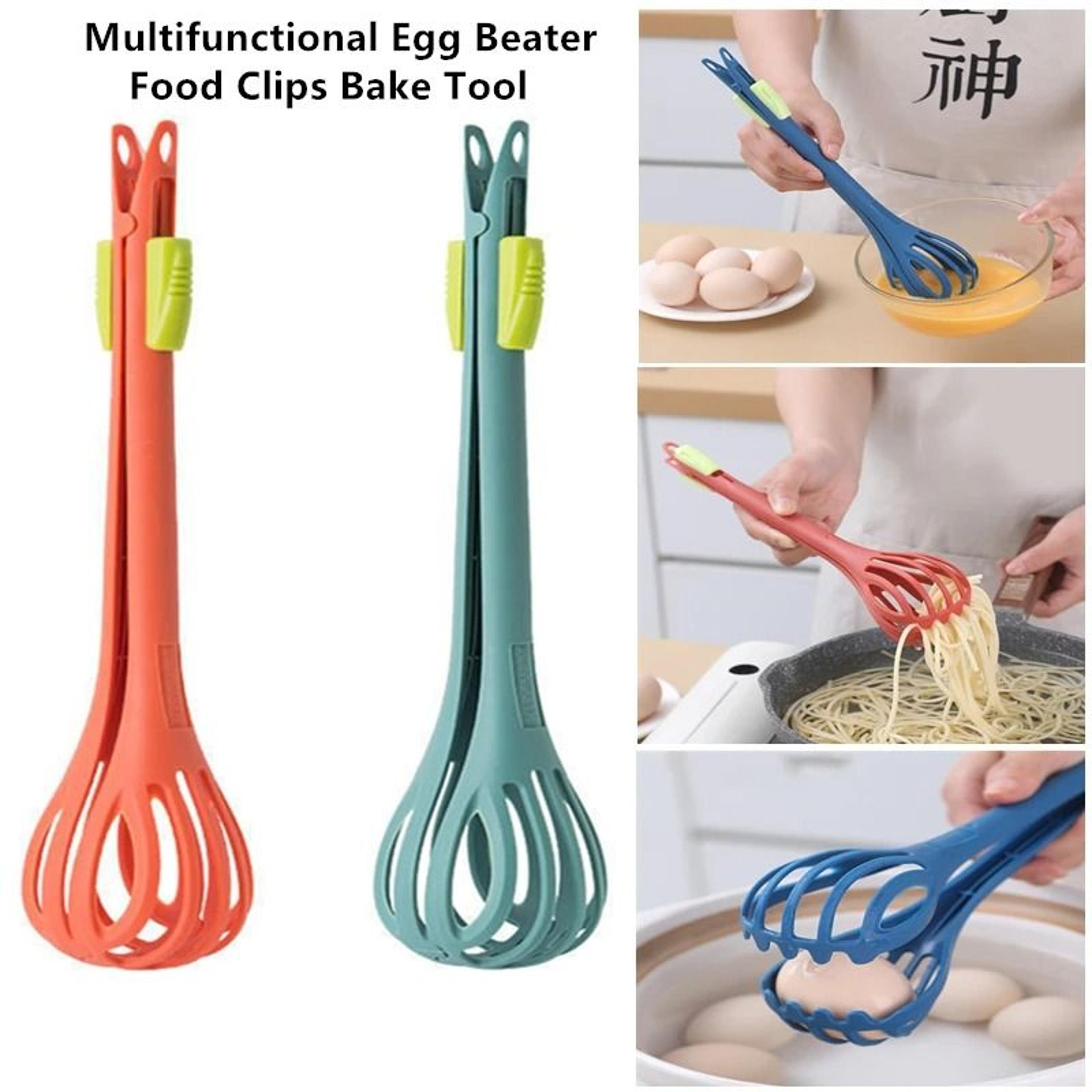 multifunctional egg beater whisk and food clip