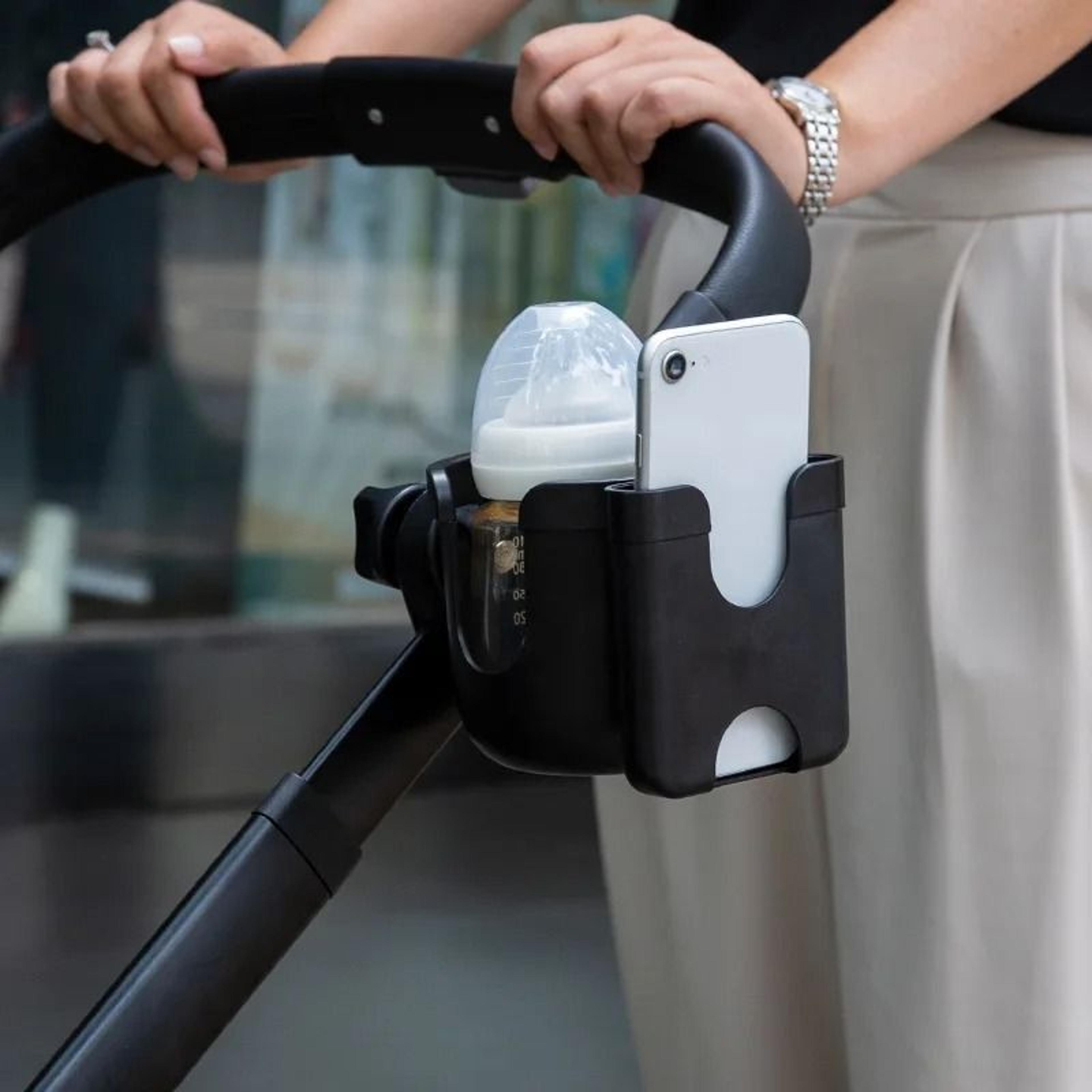 universal stroller cup and phone holder with 360 rotation