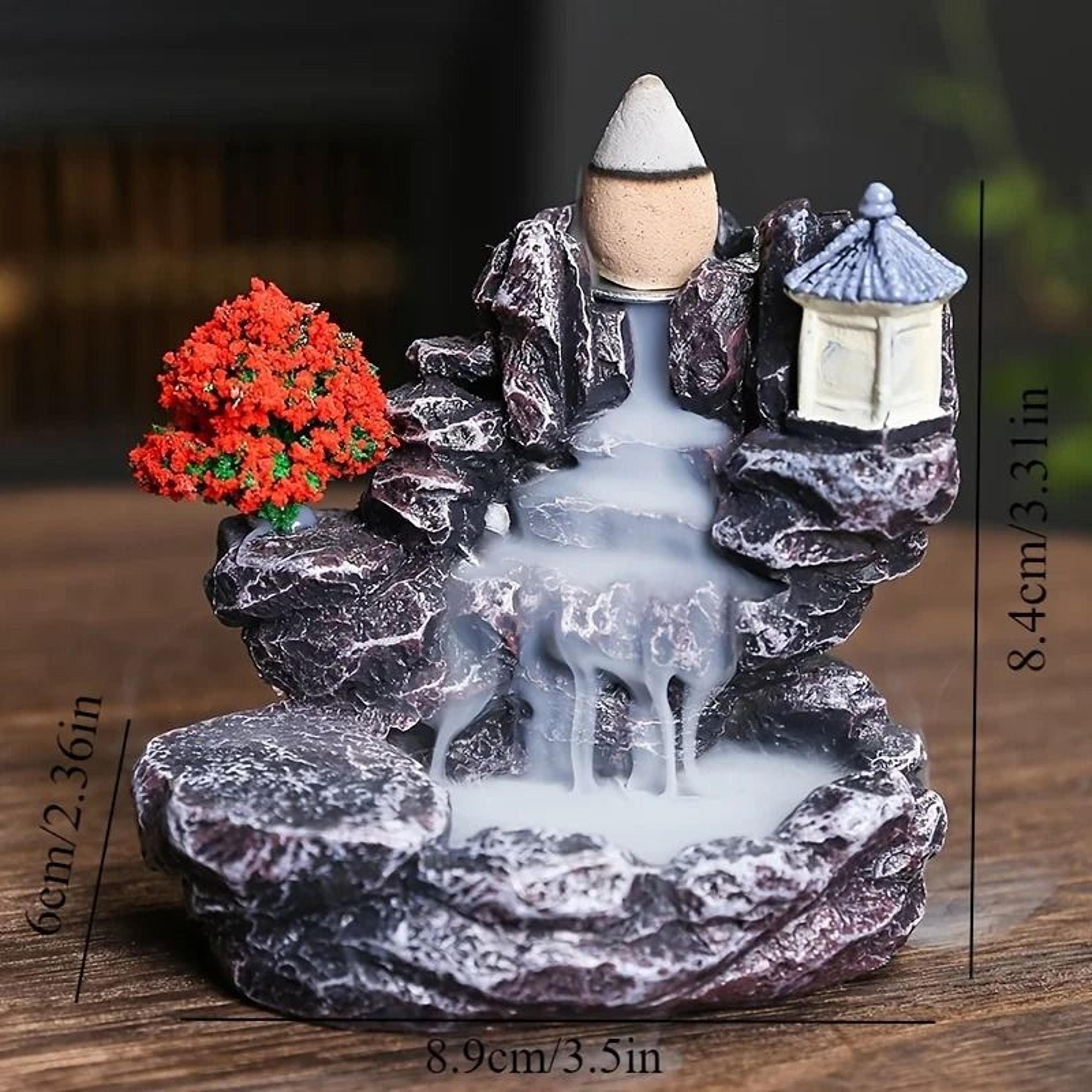 backflow incense holder waterfall incense burner home decor aromatherapy ornament incense cones with backflow incense co