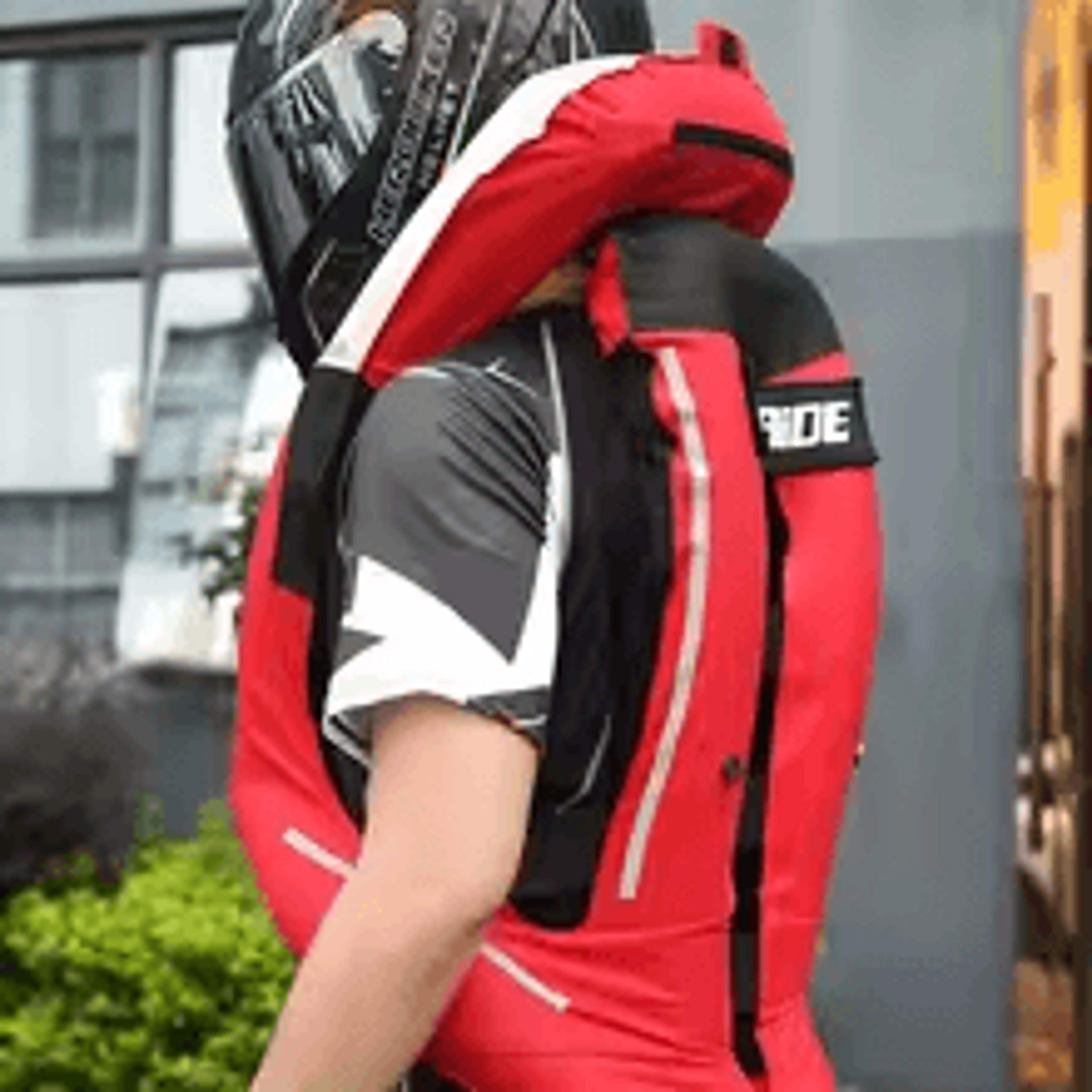 motorcycle airbag vest reflective safety riding jacket ce protective gear