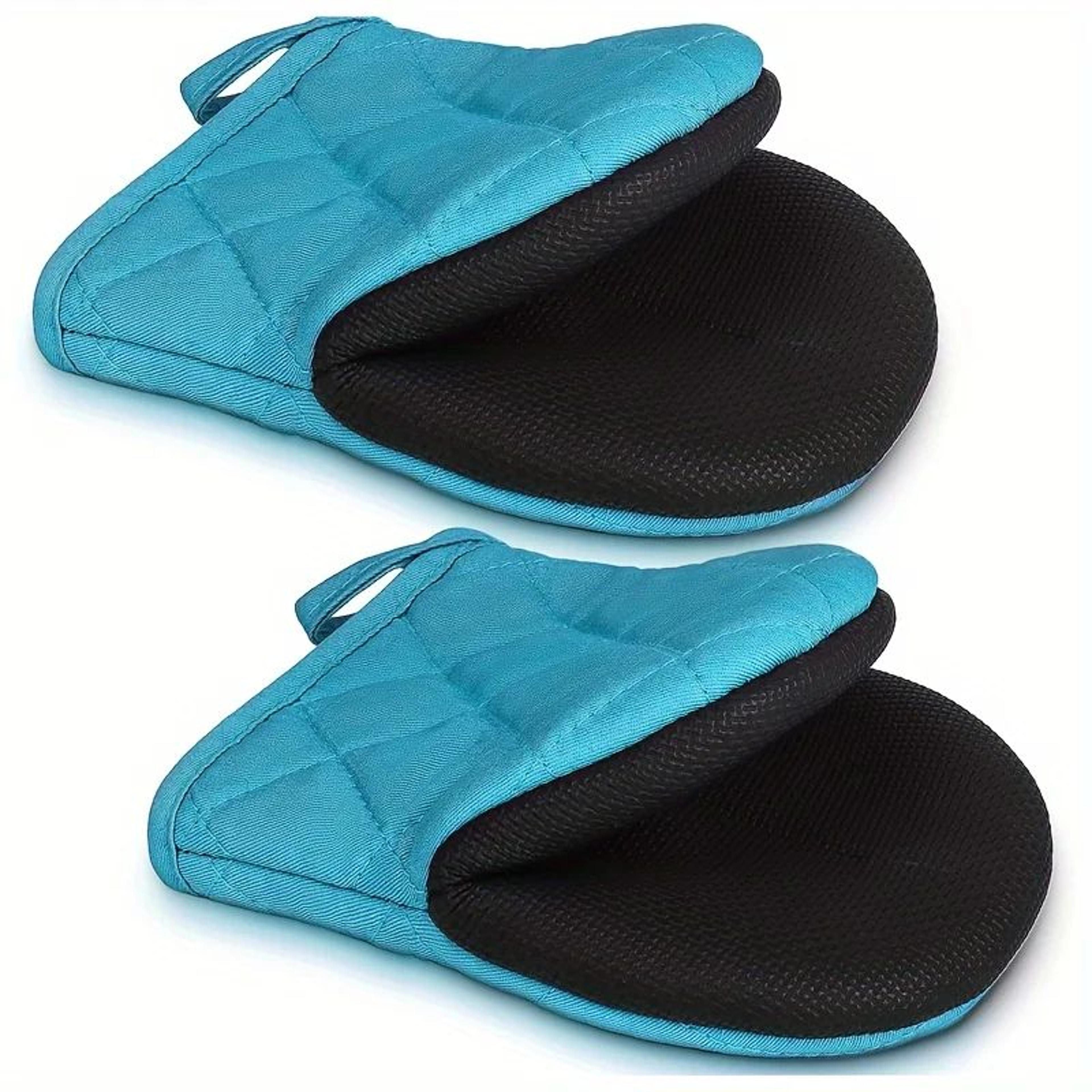 multilayer silicone oven mitts non slip heat resistant kitchen gloves for cooking and baking