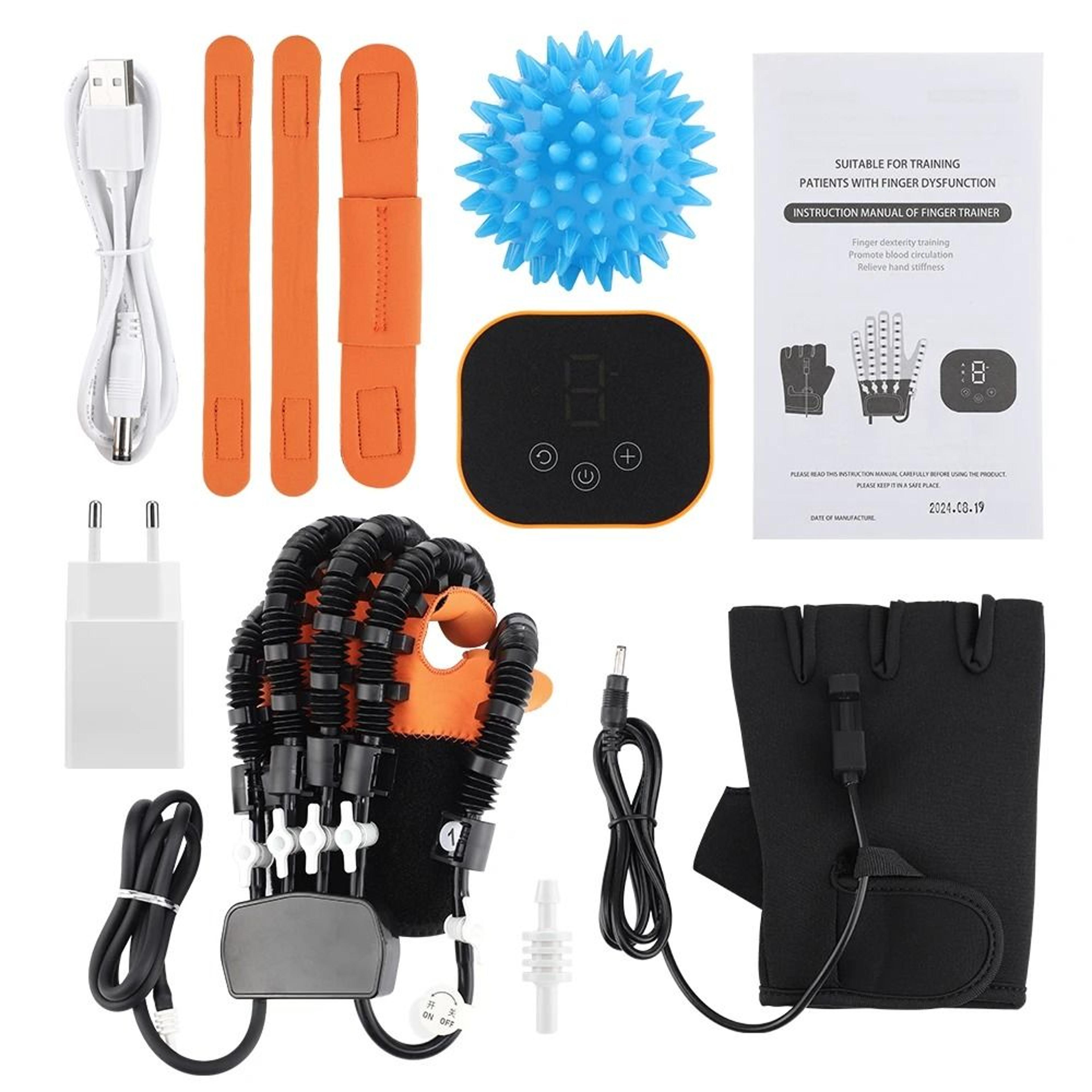 rehabilitation robot glove hand exerciser for stroke recovery and finger training