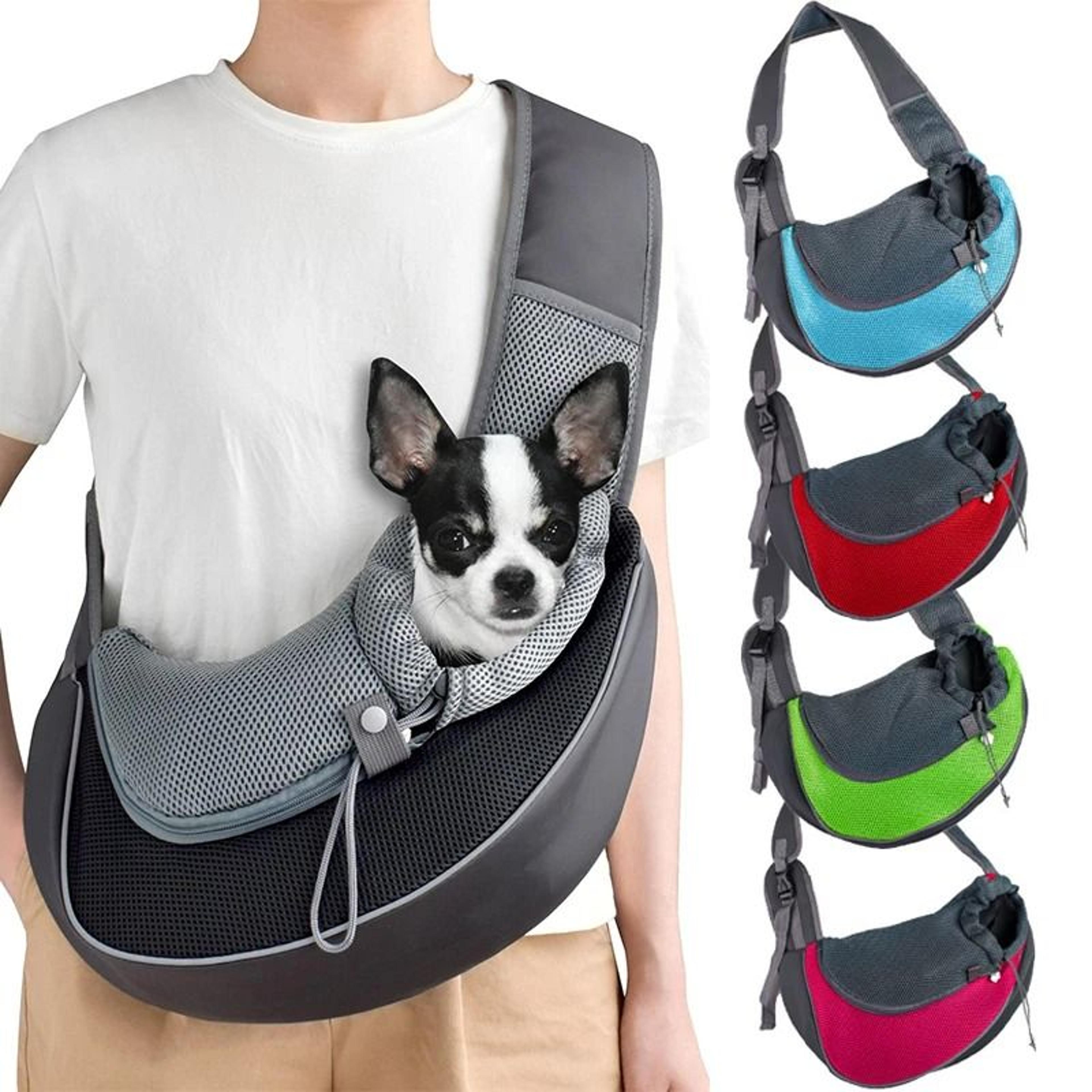 pet carrier sling bag for cats and small dogs – breathable mesh crossbody travel tote