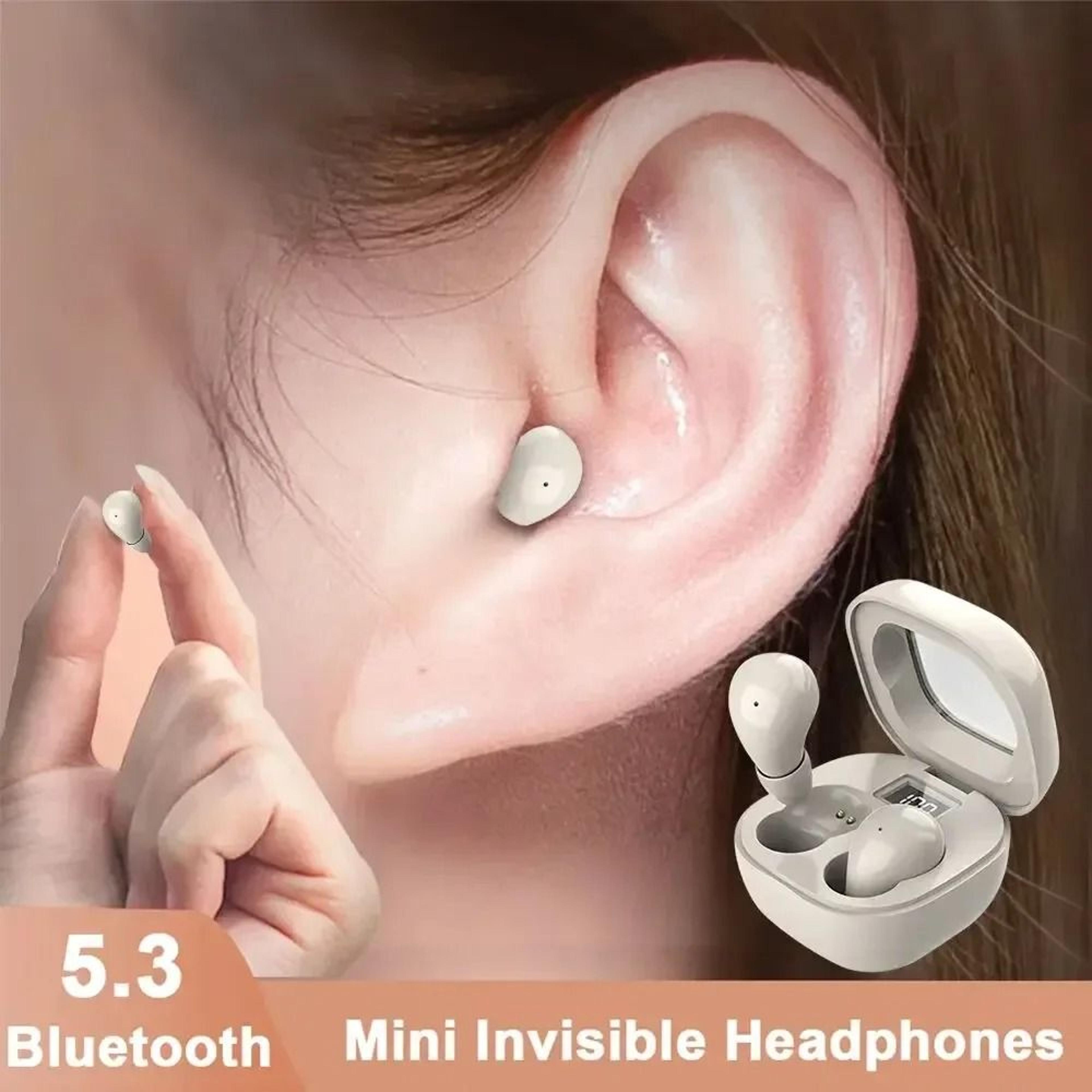 mini wireless bluetooth 5.3 earbuds with microphone – invisible stereo noise-reduction headphones