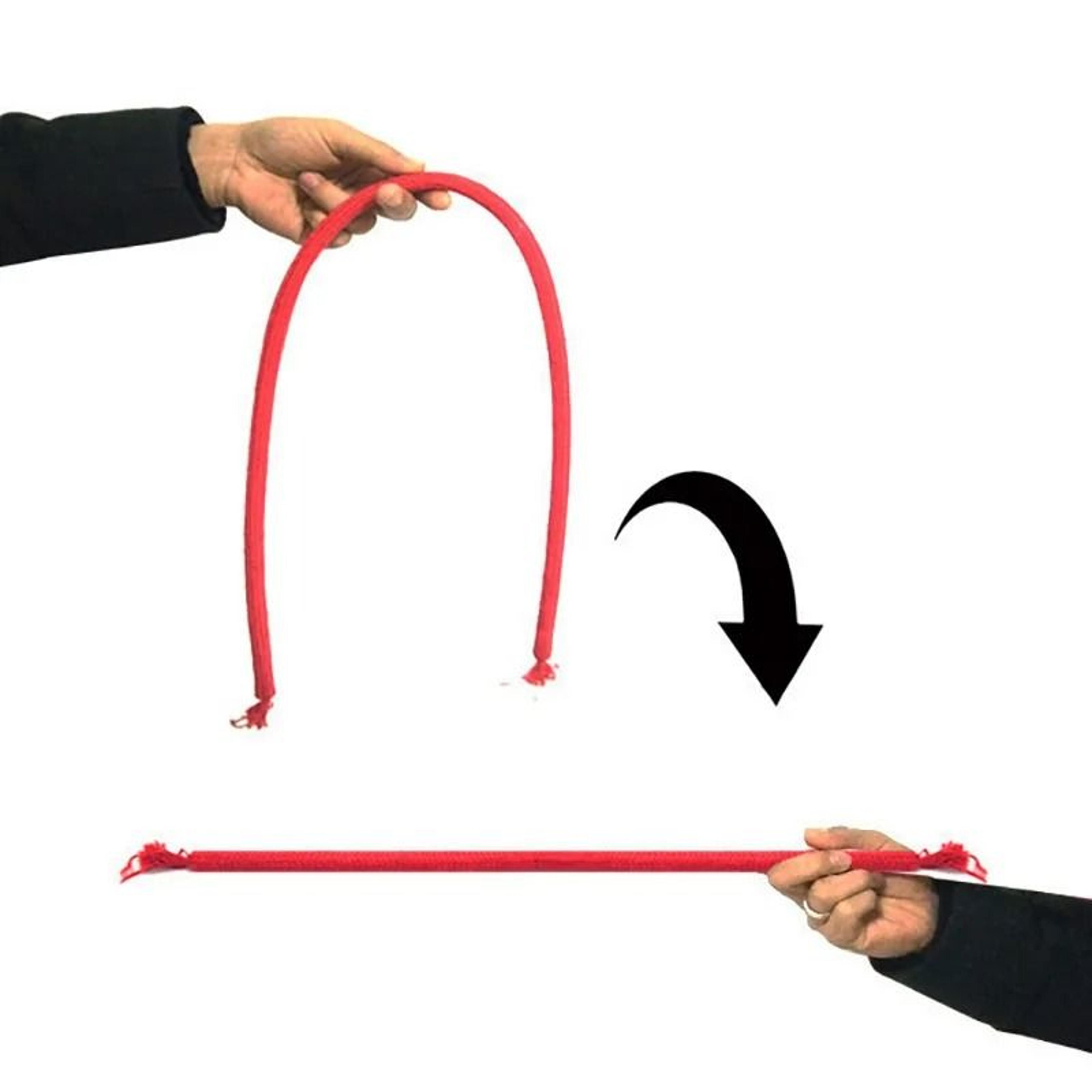 deluxe stiff rope magic trick prop – soft to rigid comedy rope illusion for street and close-up performances