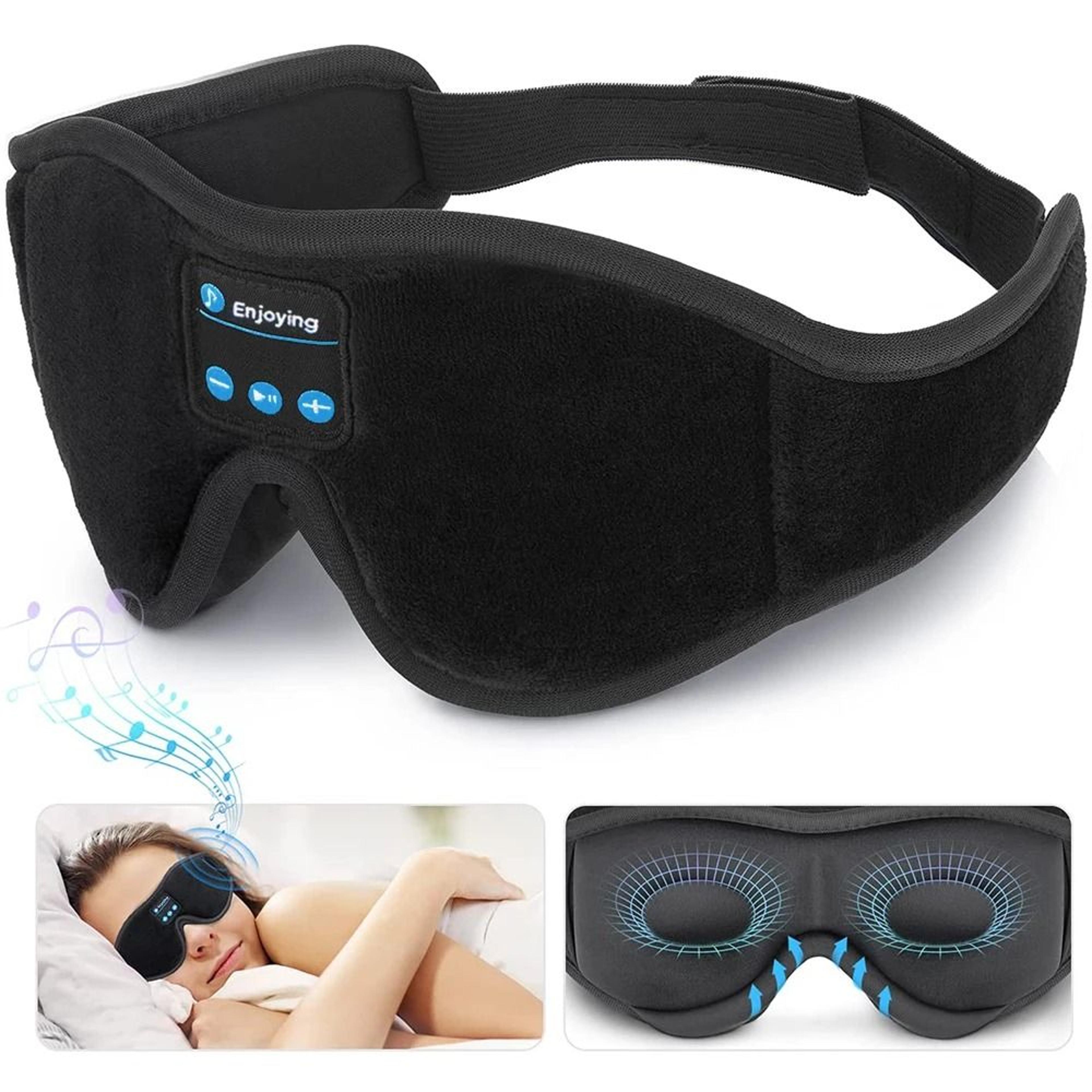 bluetooth sleep mask with built-in headphones – 3d memory foam eye mask and hd music headset for sleeping and relaxation