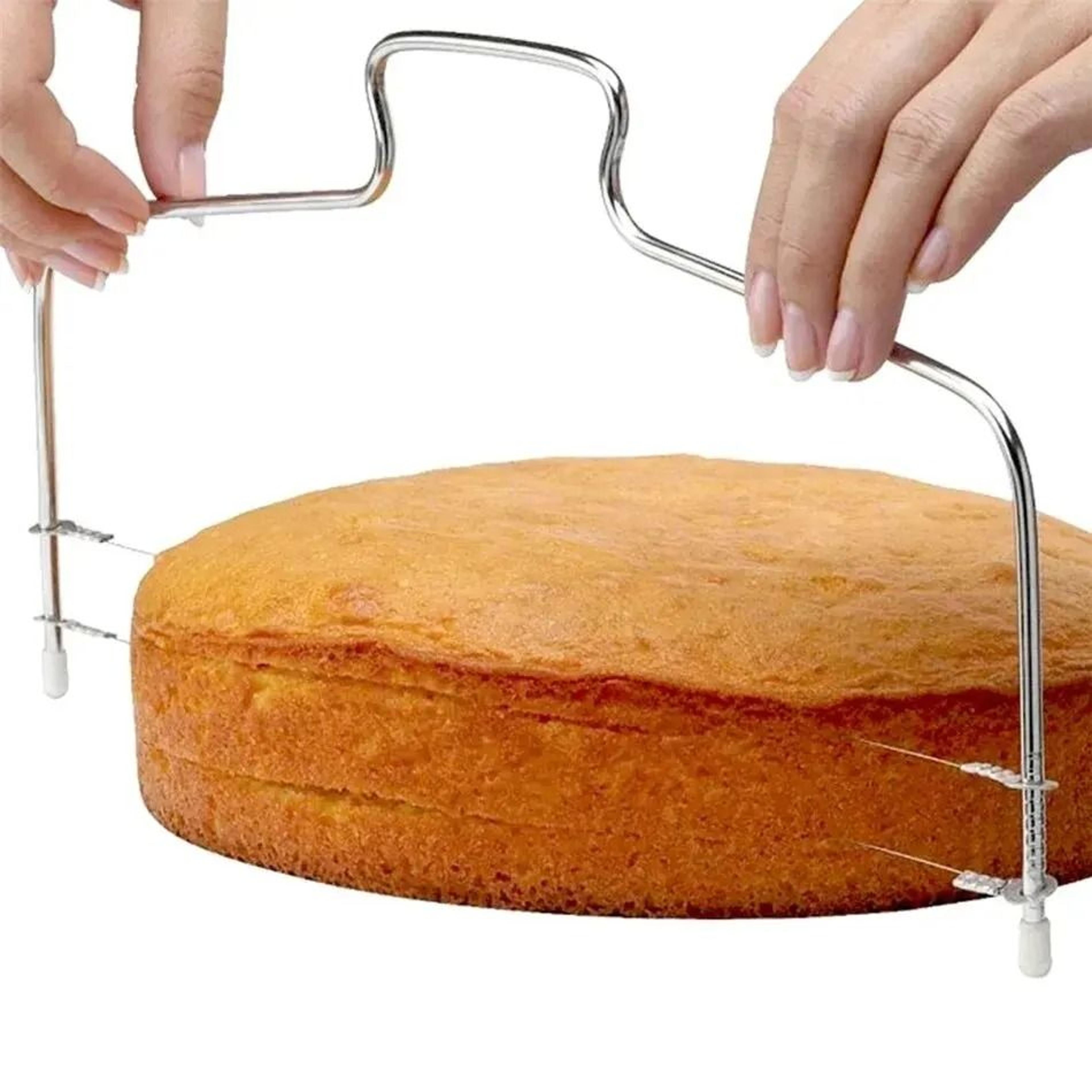 adjustable stainless steel cake slicer – precision layer cutter for baking and decorating