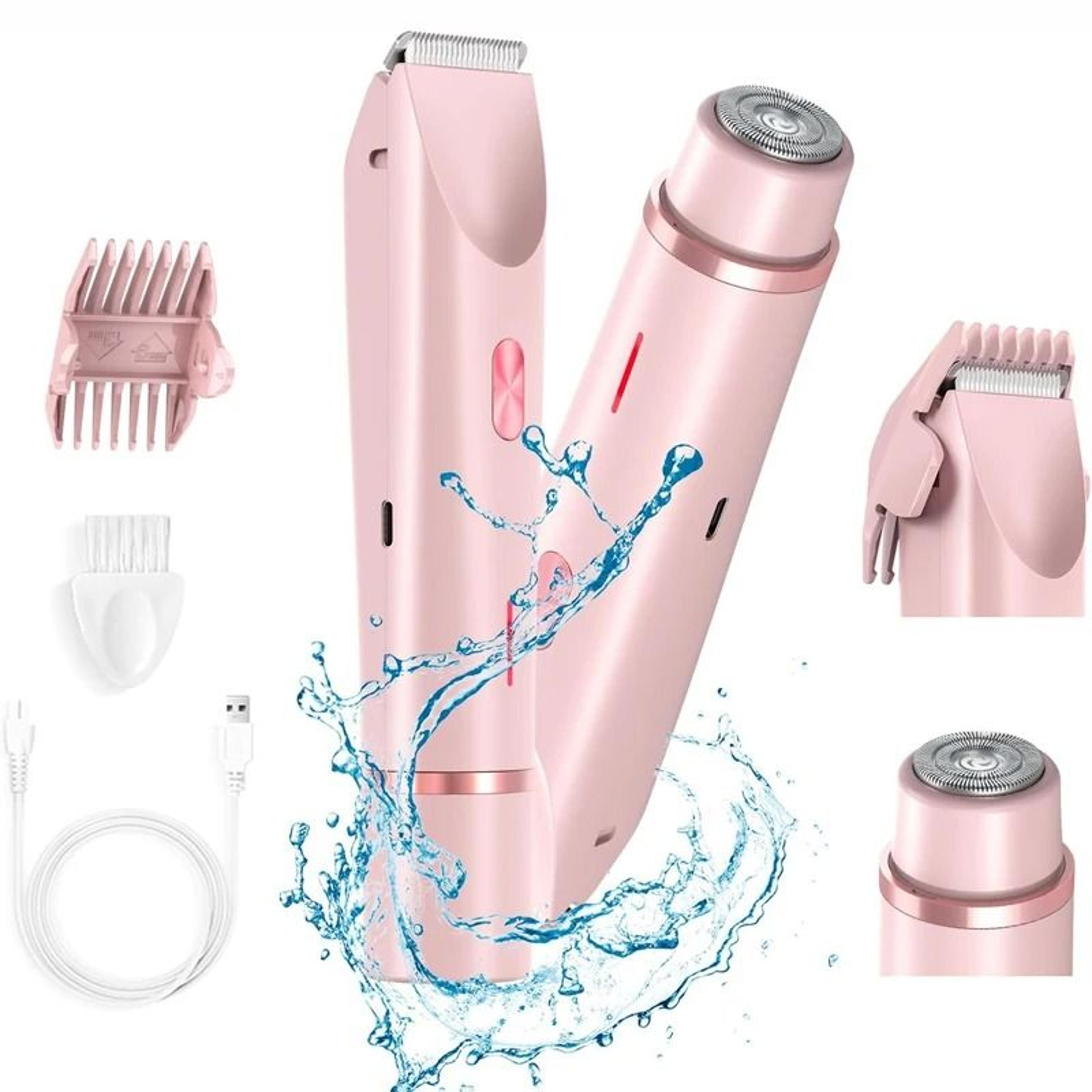 electric razor for women painless 2 in 1 body and facial hair remover