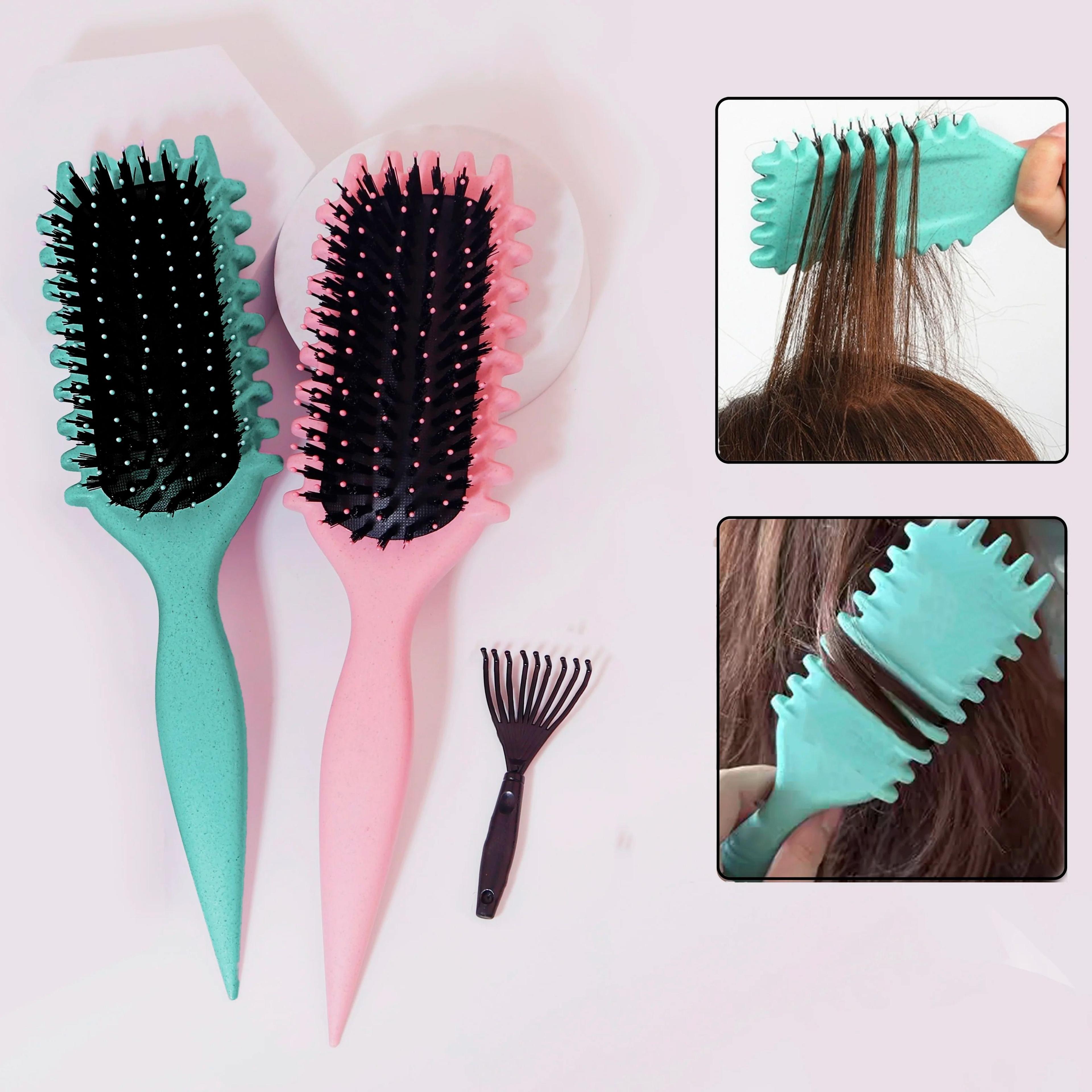 curly hair styling and detangling brush