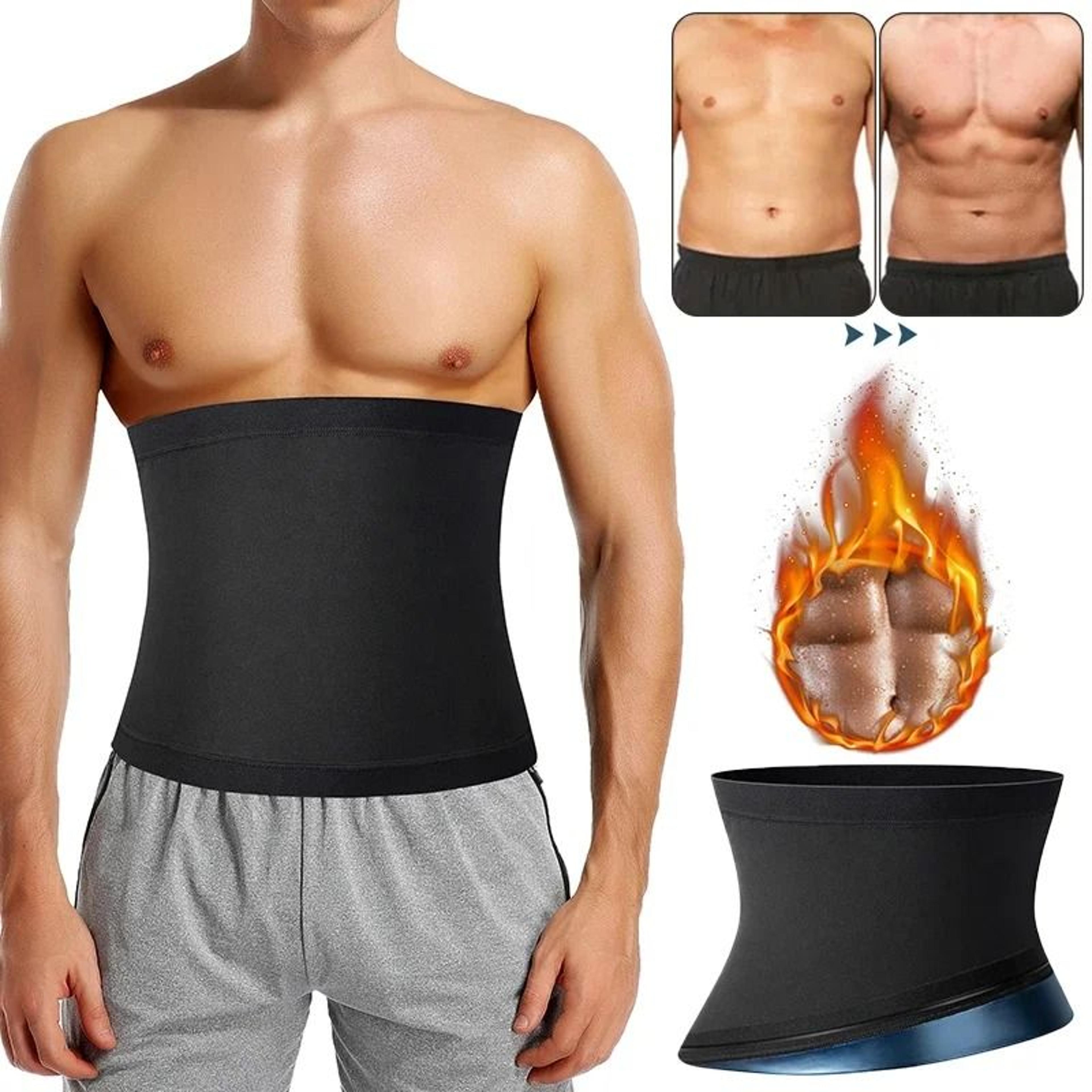mens sauna body shaper waist trainer belt