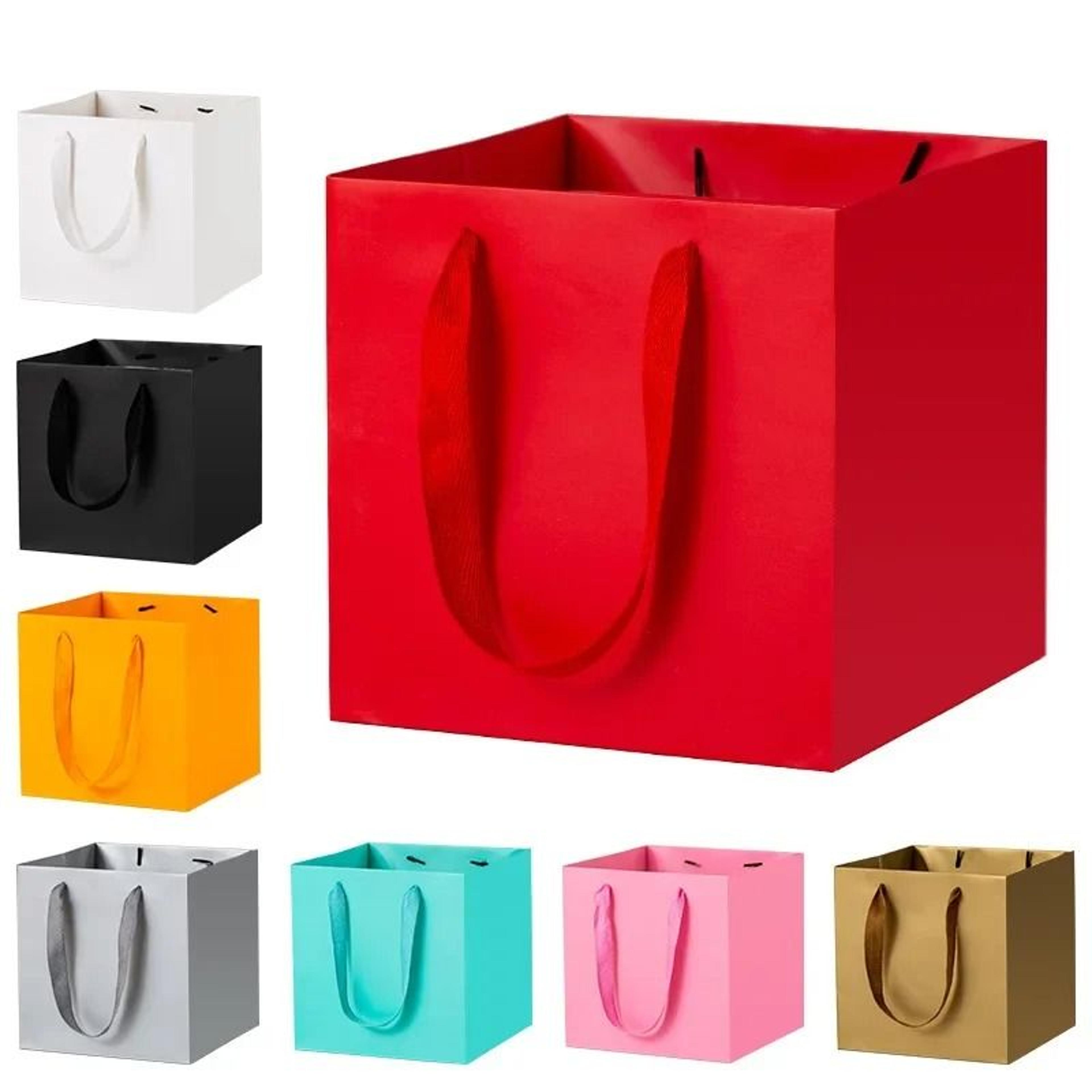 10 pcs kraft paper gift bags with handles
