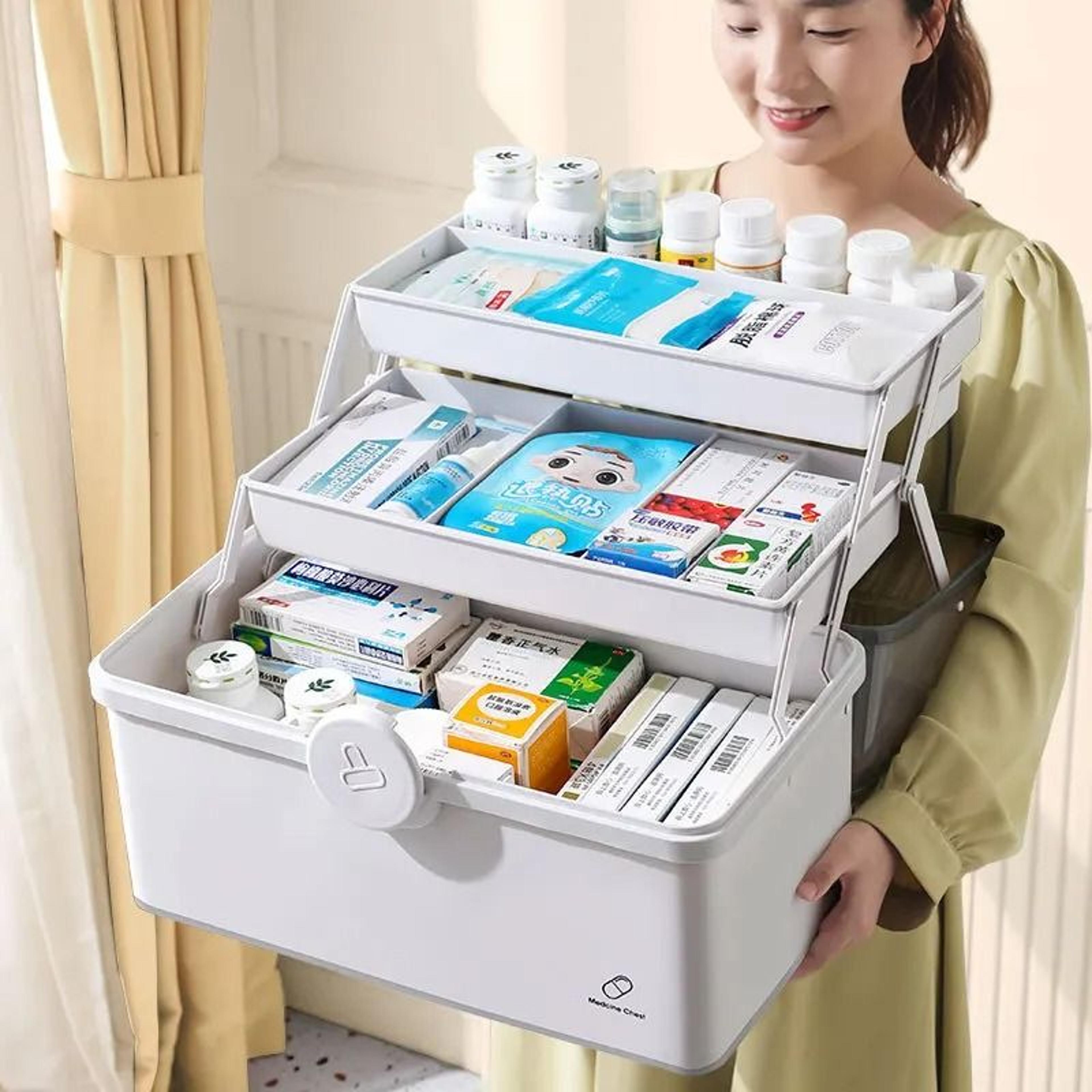 large capacity family medicine storage box