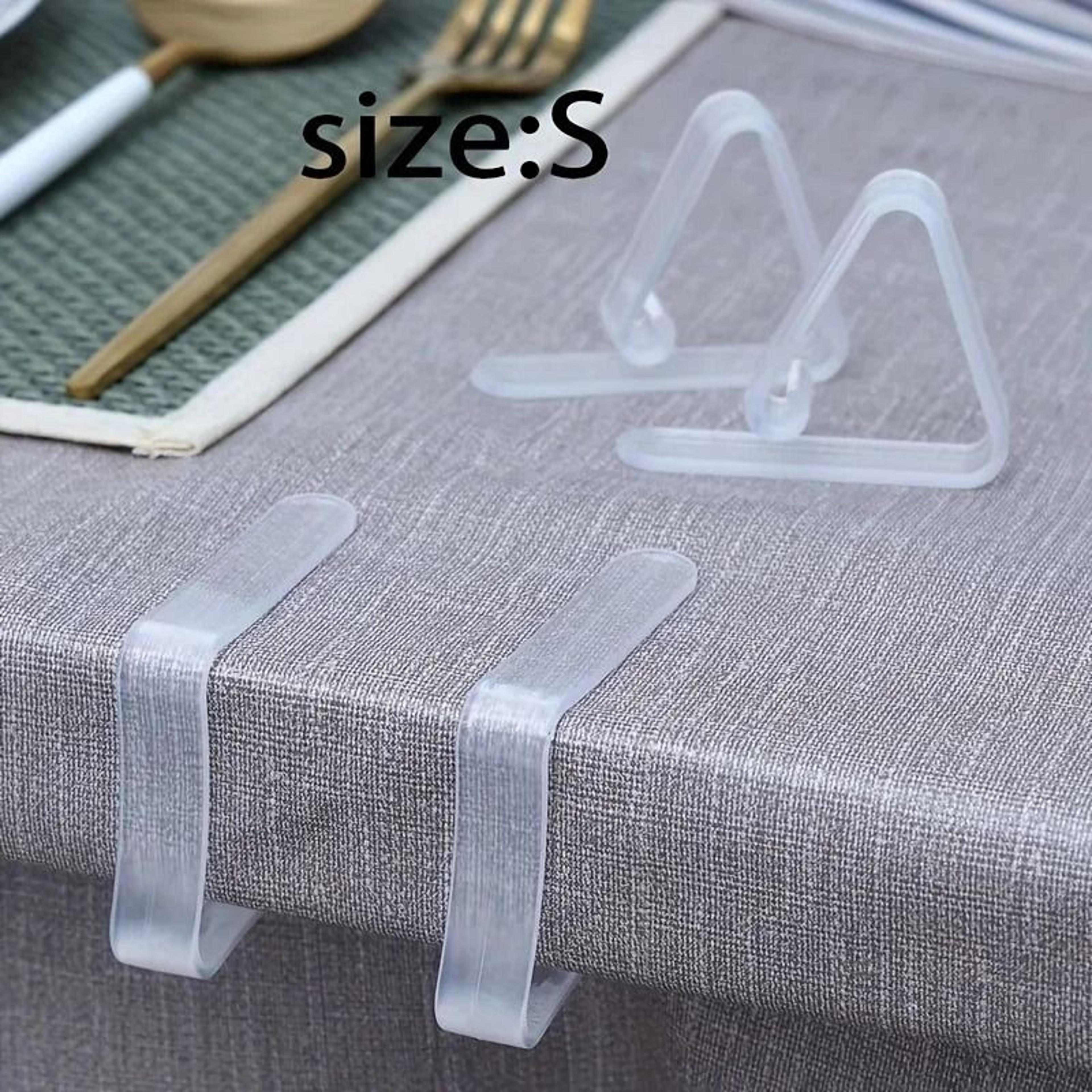 10 pcs transparent tablecloth clips set