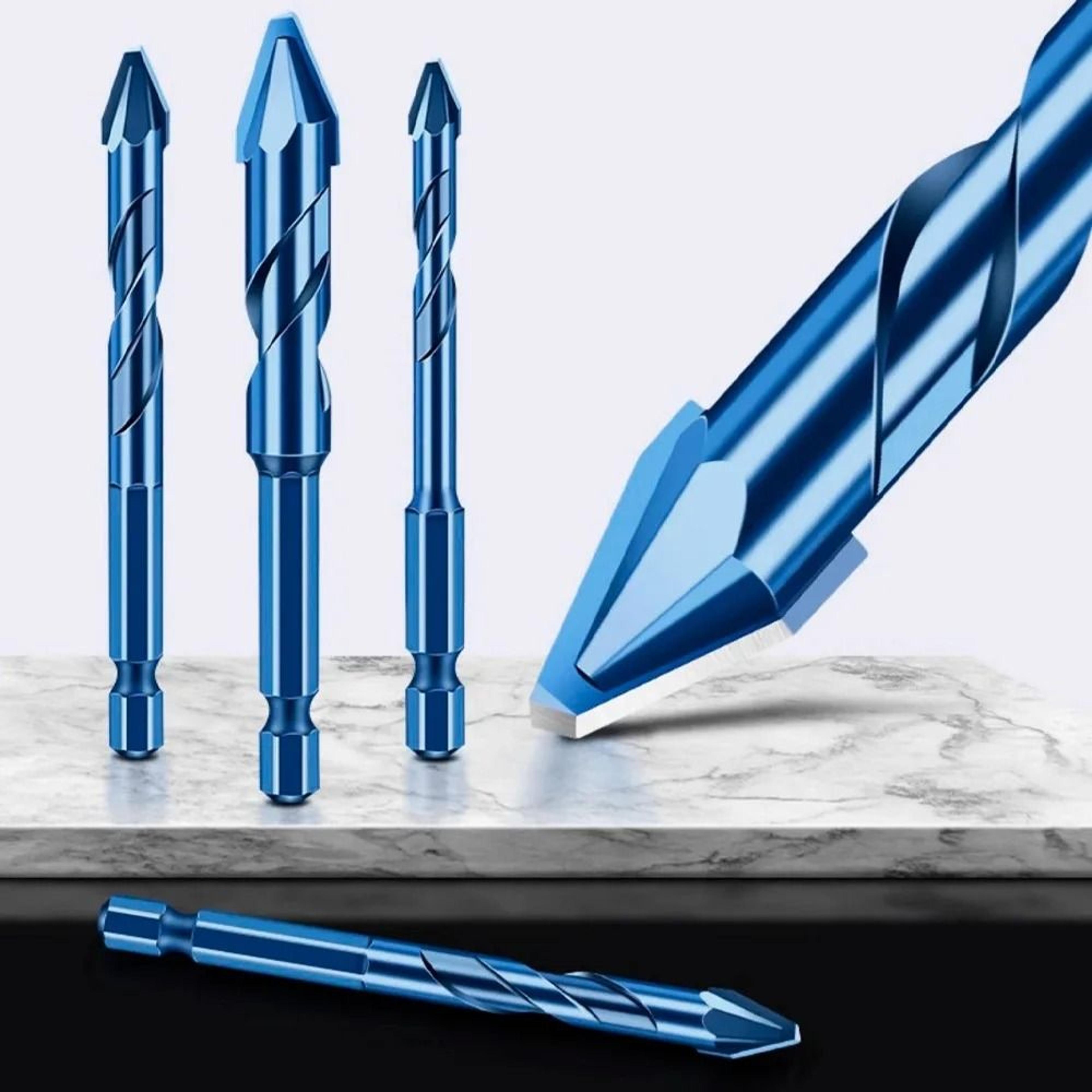 multi-material rotary drill bit set for tile glass wood and concrete