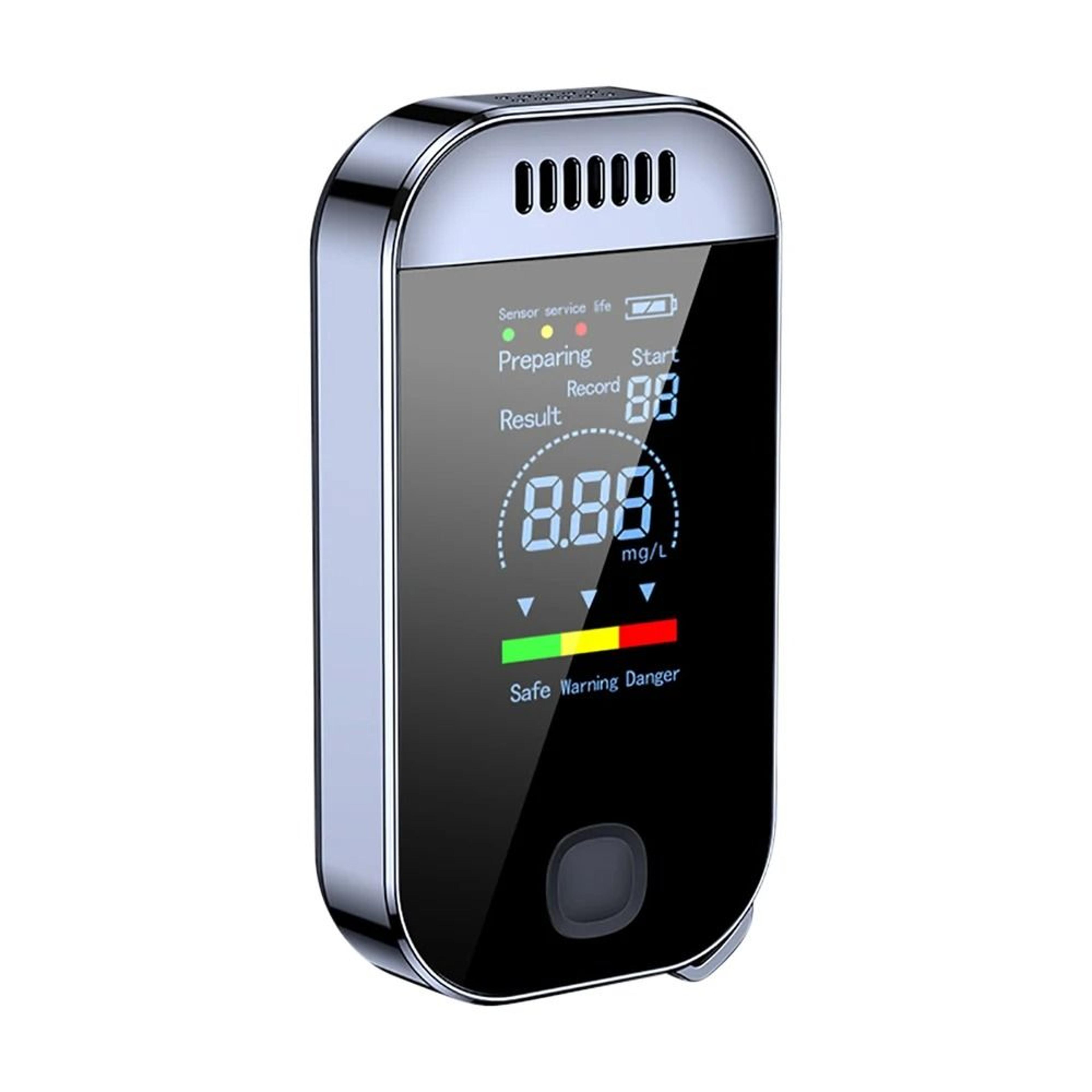 digital breath alcohol tester with lcd display and usb rechargeable non-contact sensor