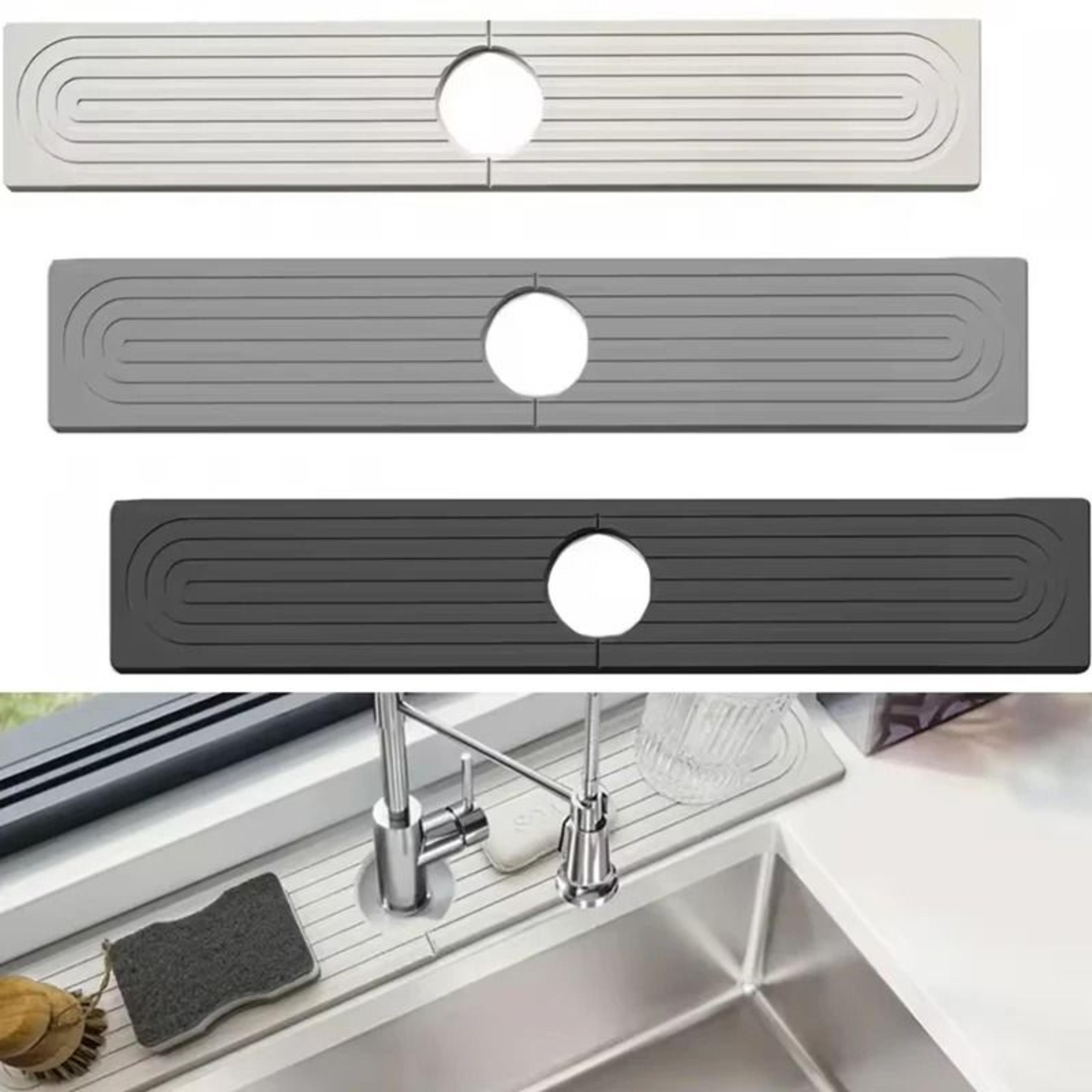 super absorbent fast drying faucet mat – diatomite stone sink tray for kitchen and bathroom