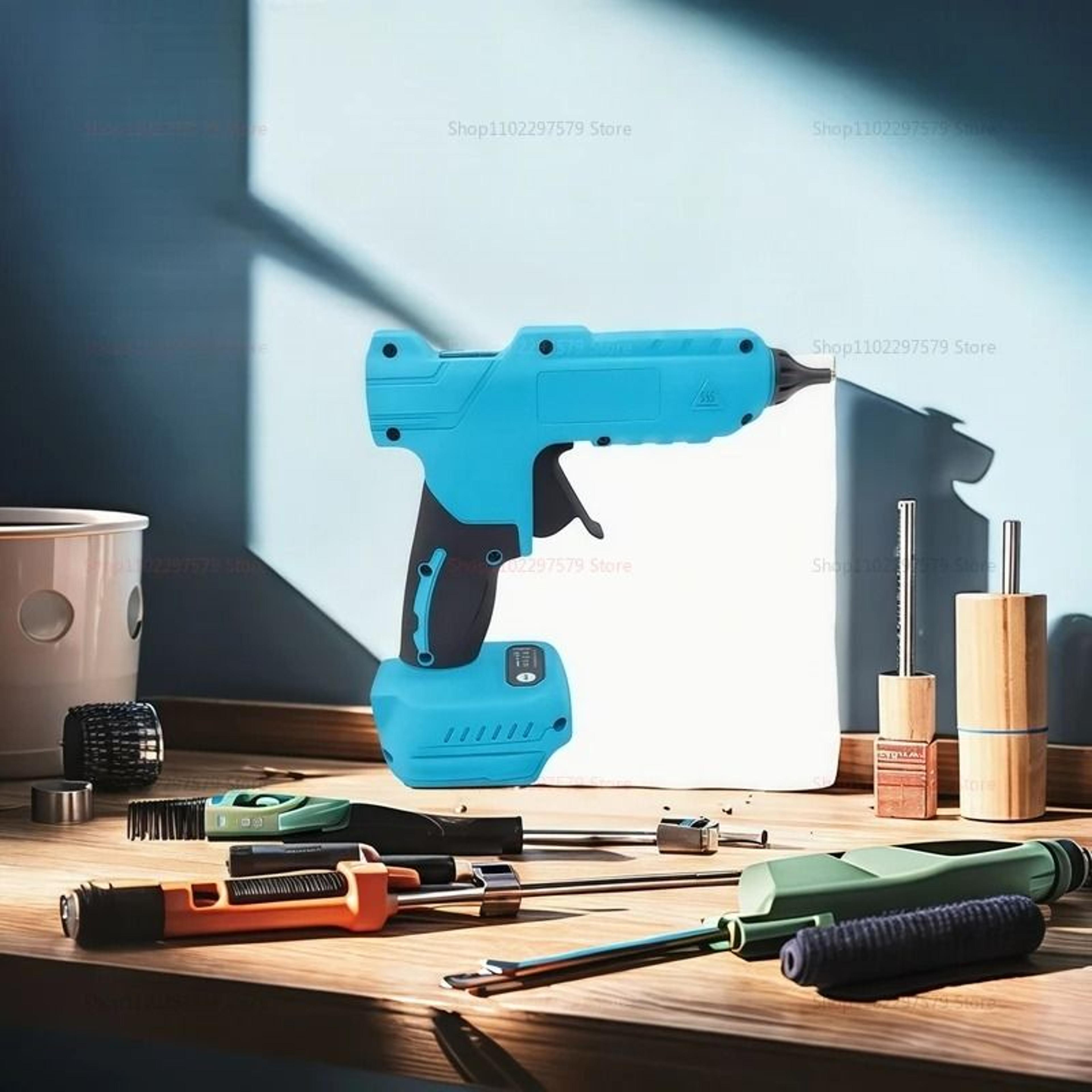 cordless electric hot melt glue gun compatible with makita 18v battery fast heating professional glue stick welding tool