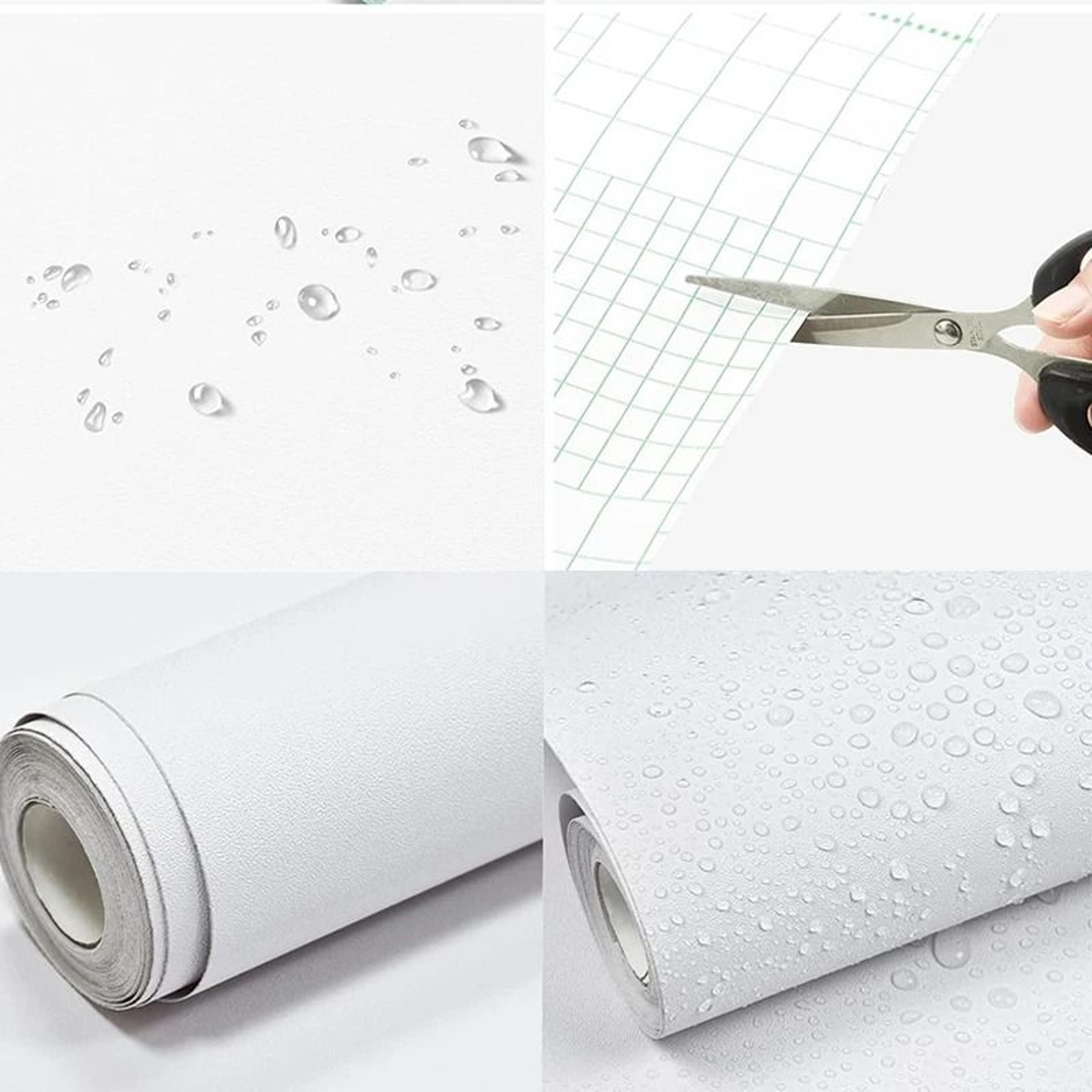 waterproof matte white self adhesive vinyl wallpaper for wall and furniture decoration
