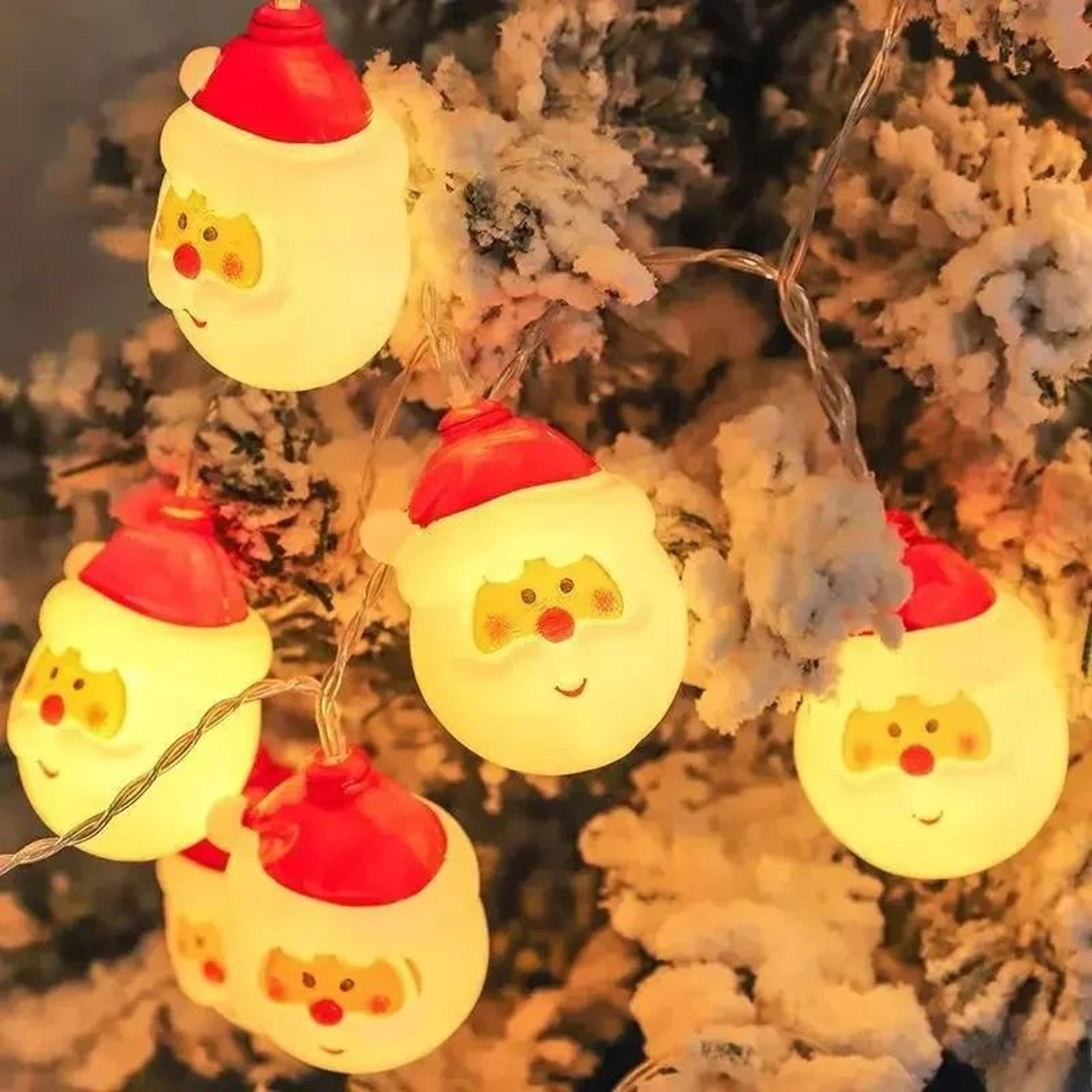 santa claus led string light garland