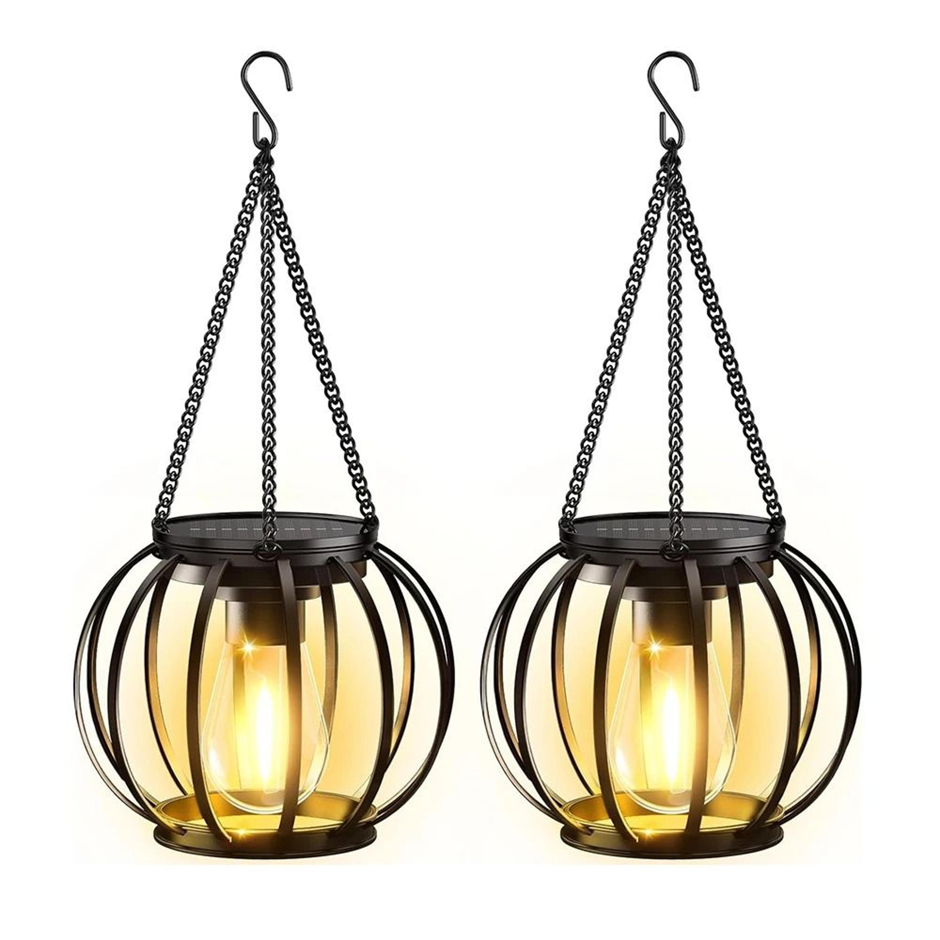solar hanging lantern lights for outdoor garden