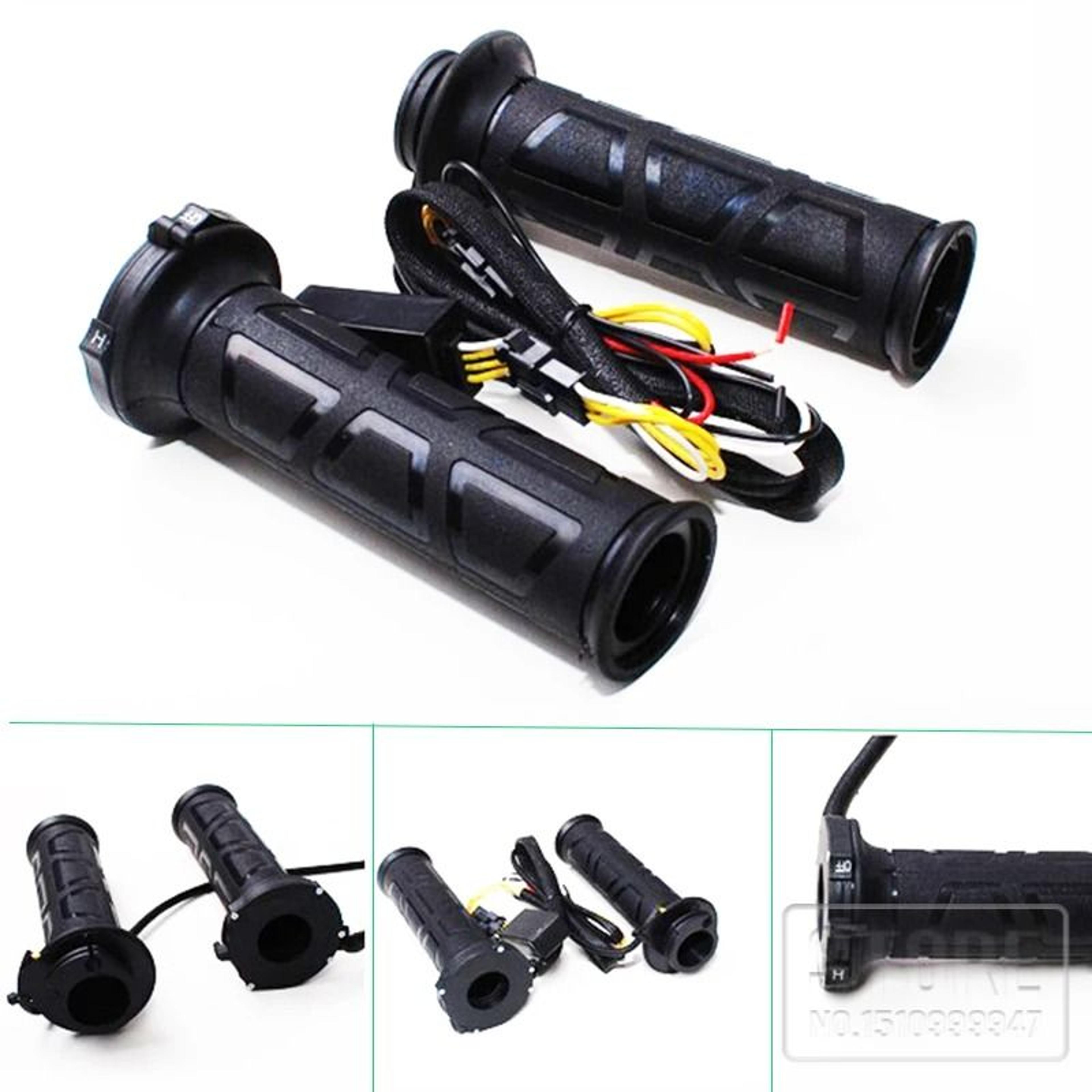 universal heated motorcycle handle grips with adjustable temperature