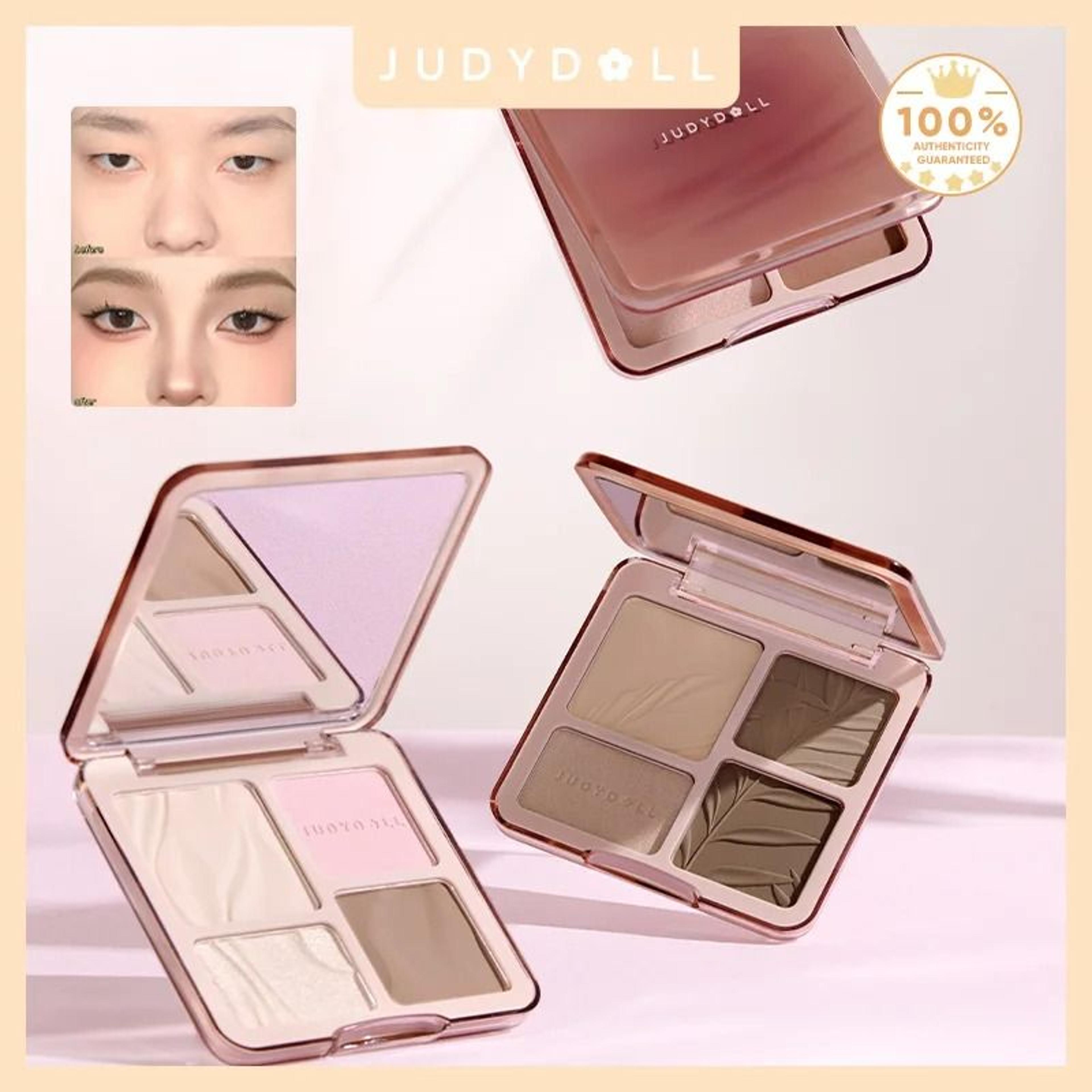 natural finish highlighter and contour palette