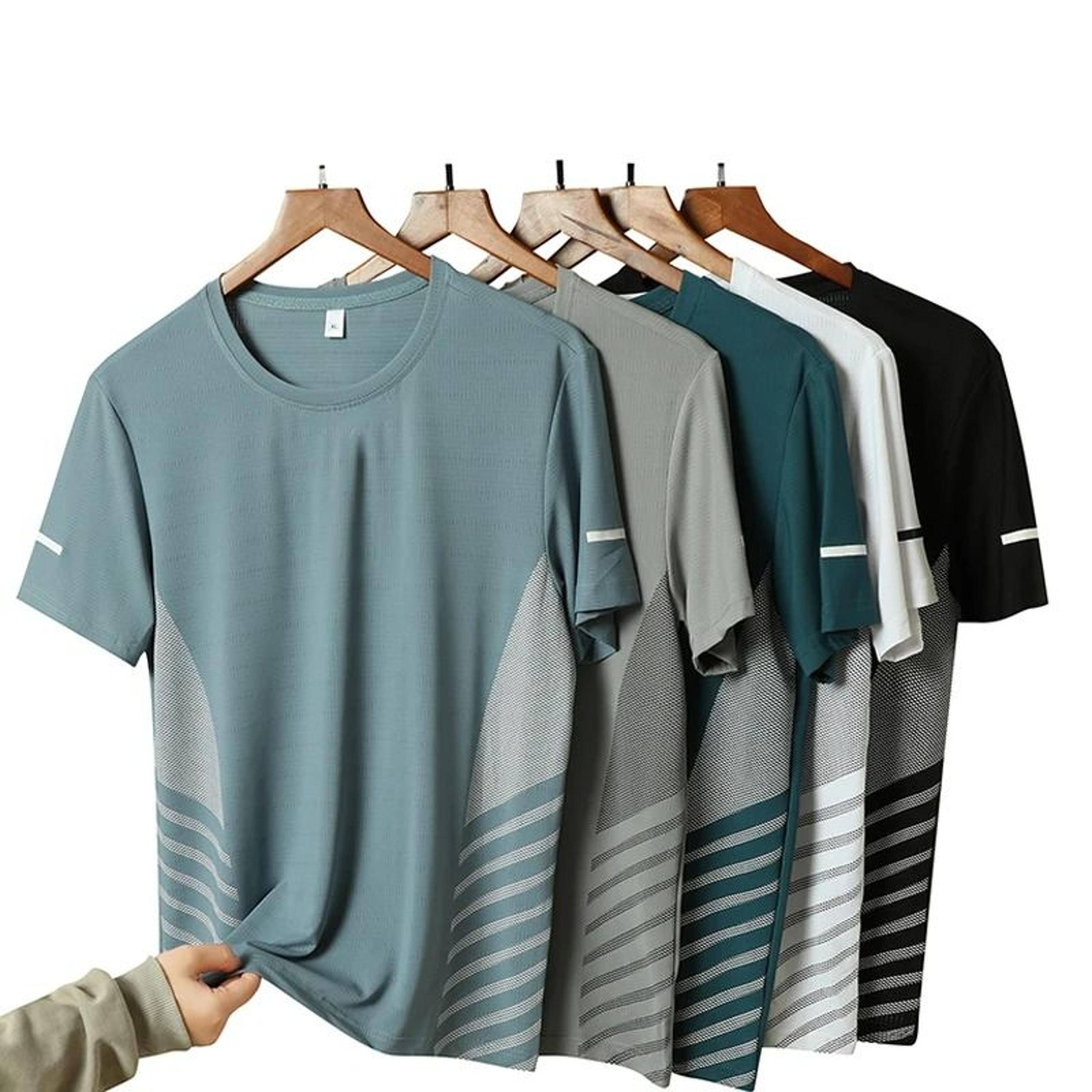 mens quick-dry ice silk running t-shirt