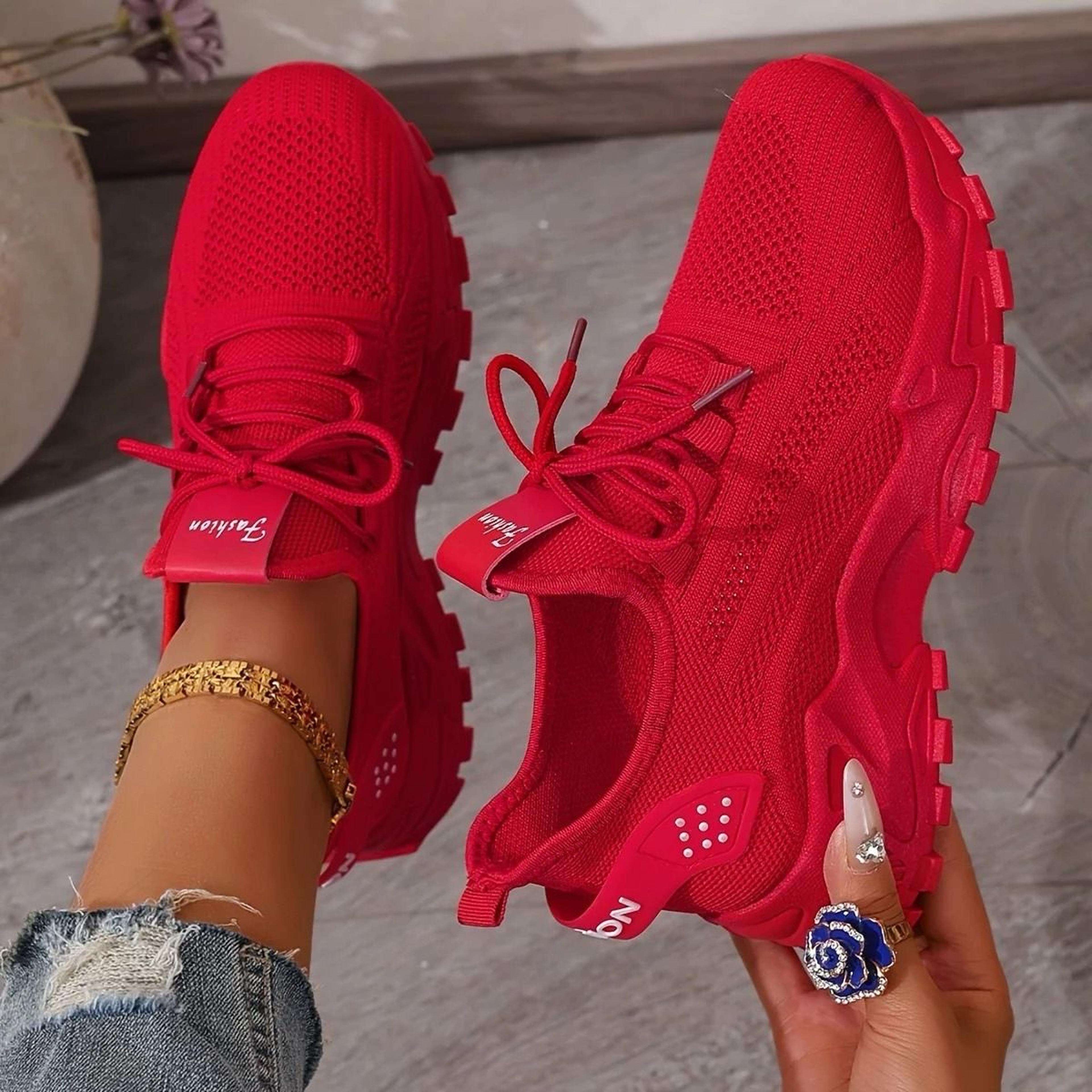 womens breathable mesh casual sports shoes