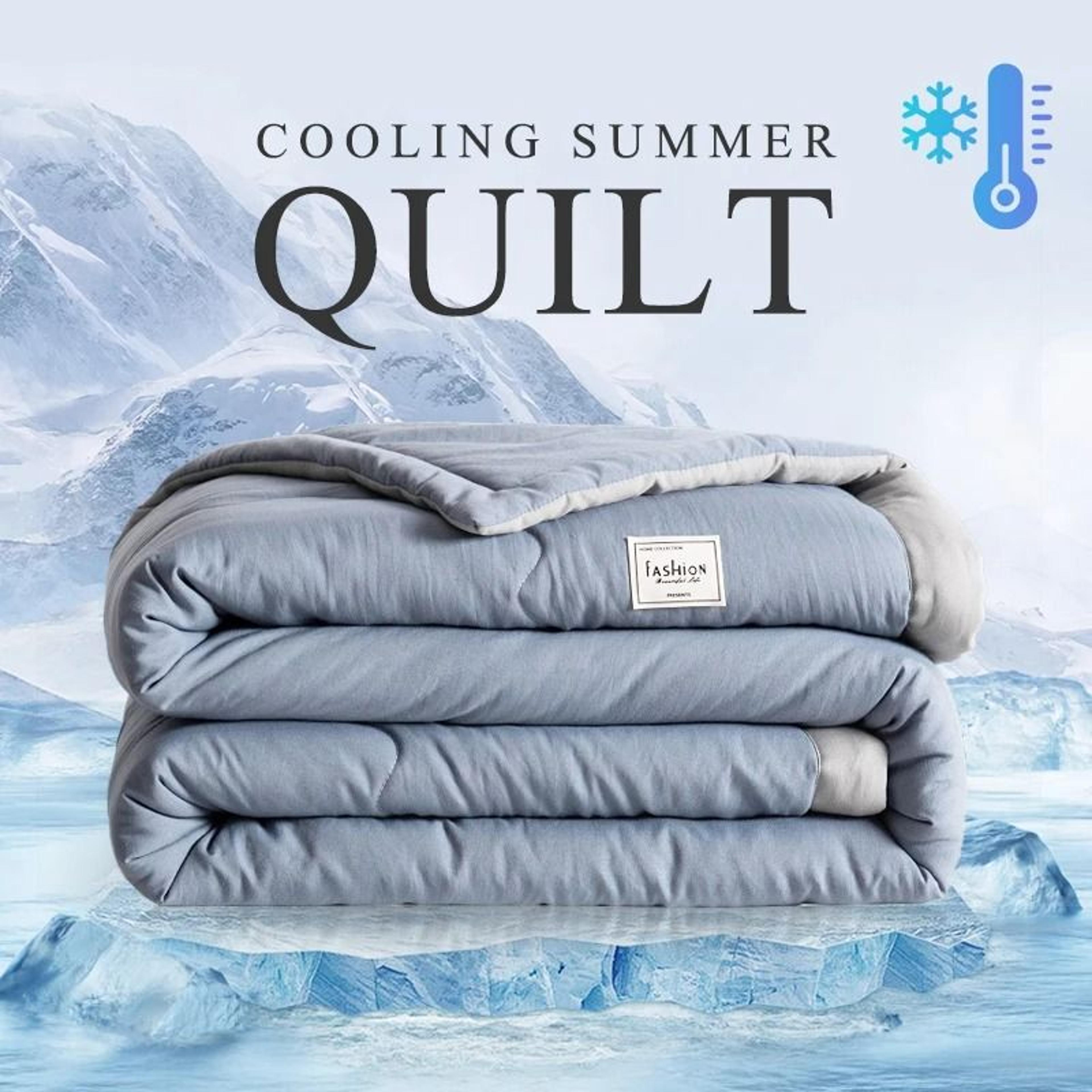 lightweight japanese cotton quilted summer quilt – soft, breathable and washable