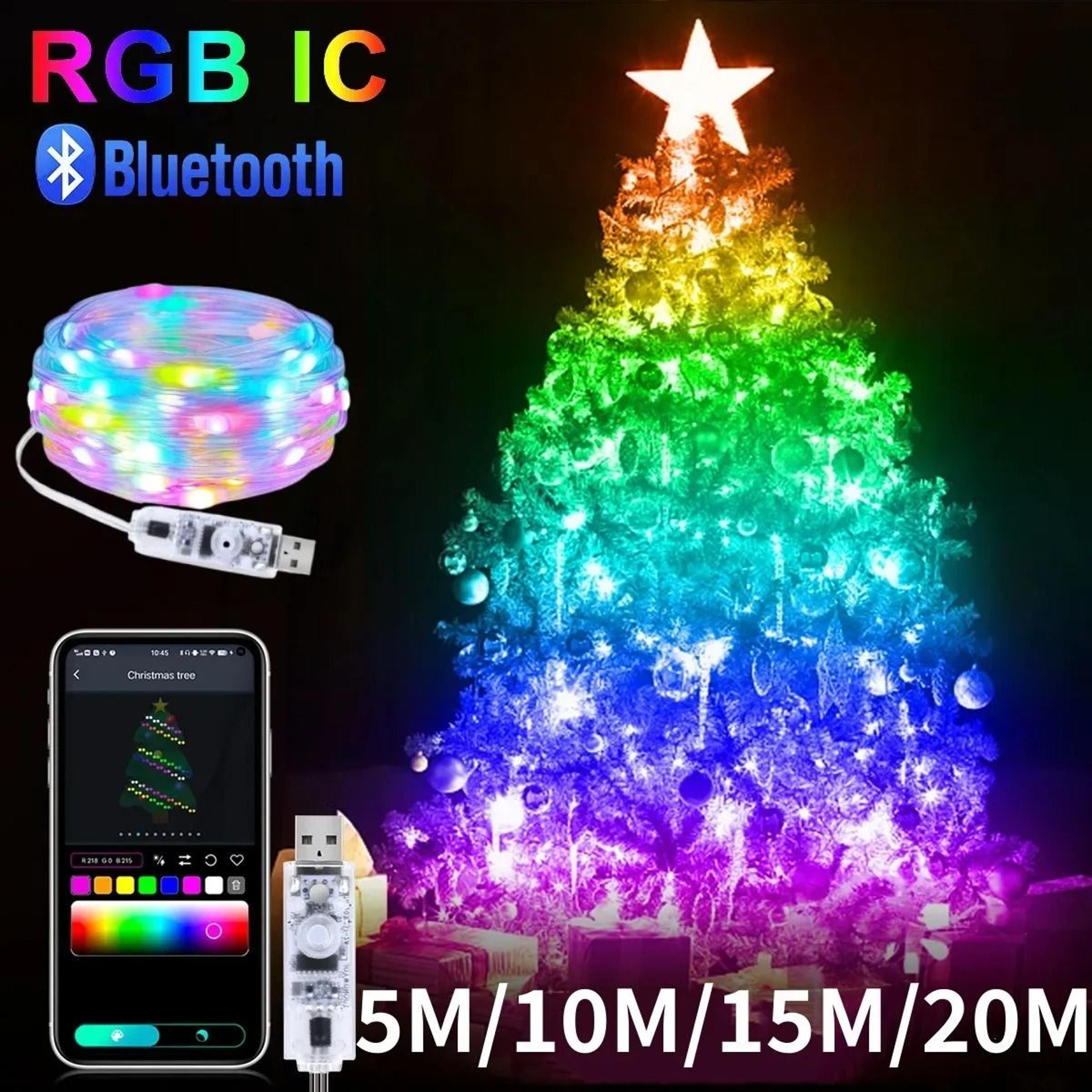 rgbic led string light with bluetooth app control