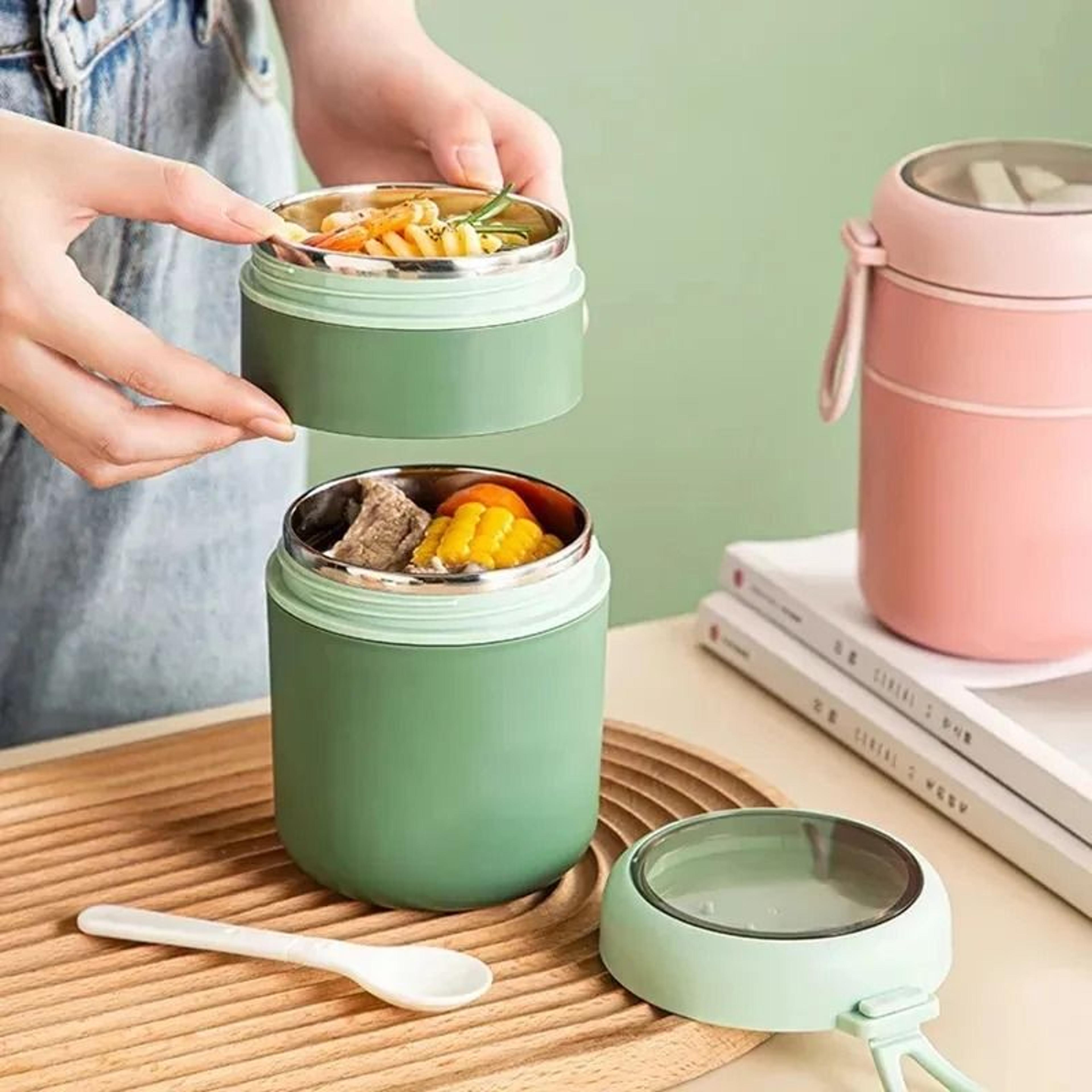 insulated food thermal jar stainless steel lunch container for hot or cold meals