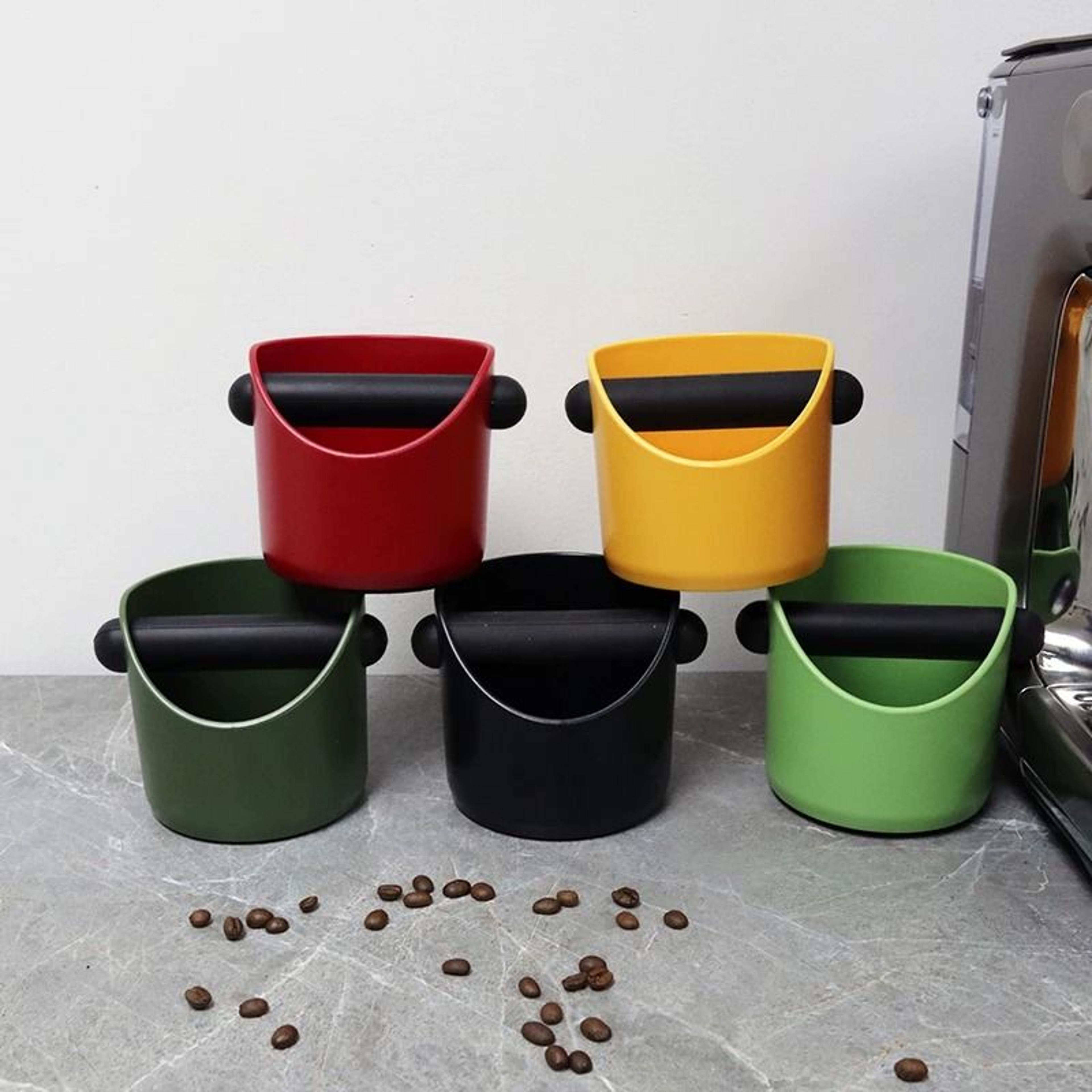 coffee knock box anti-slip grind bin with removable bar for espresso machines