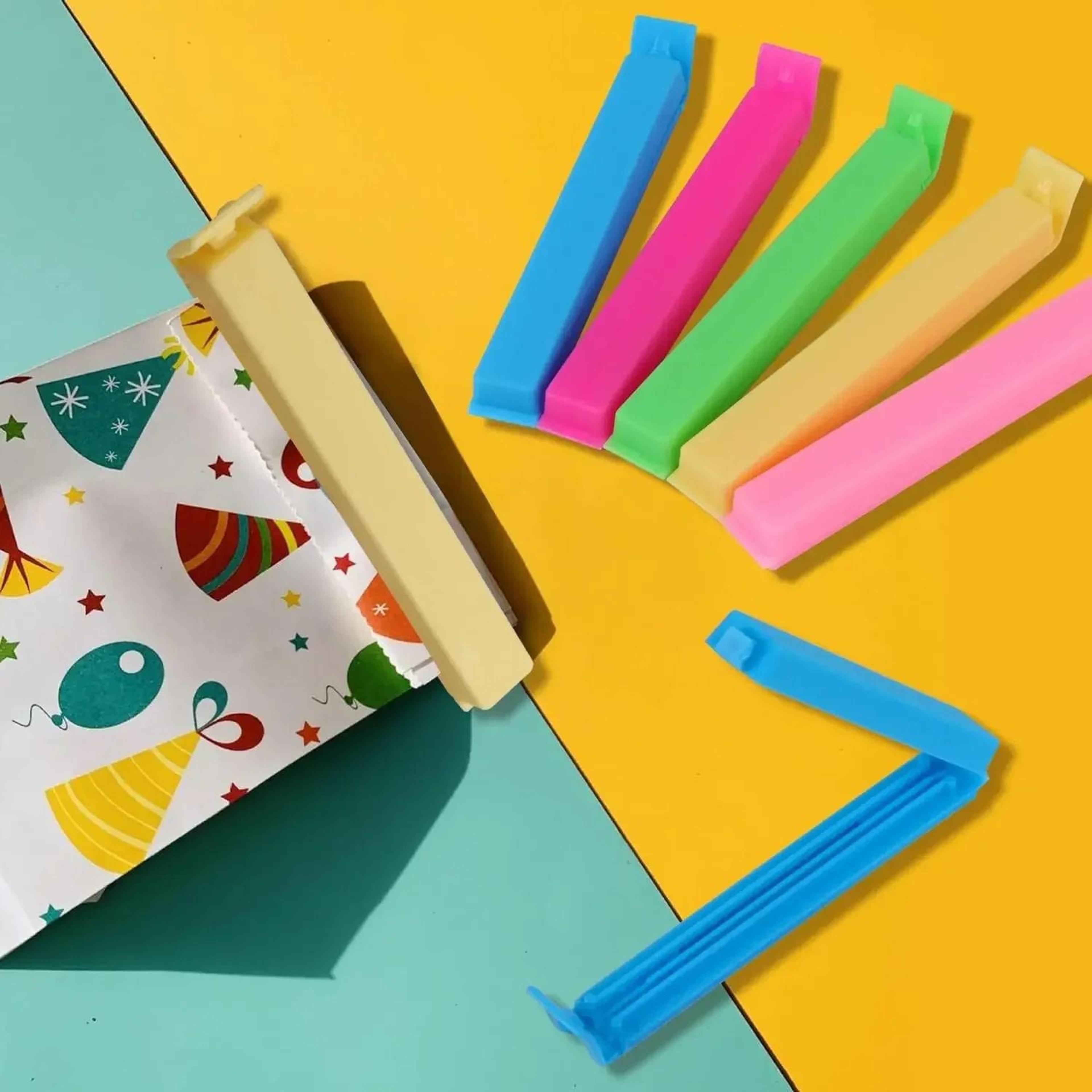 5 piece portable food snack seal bag clips for kitchen storage and freshness