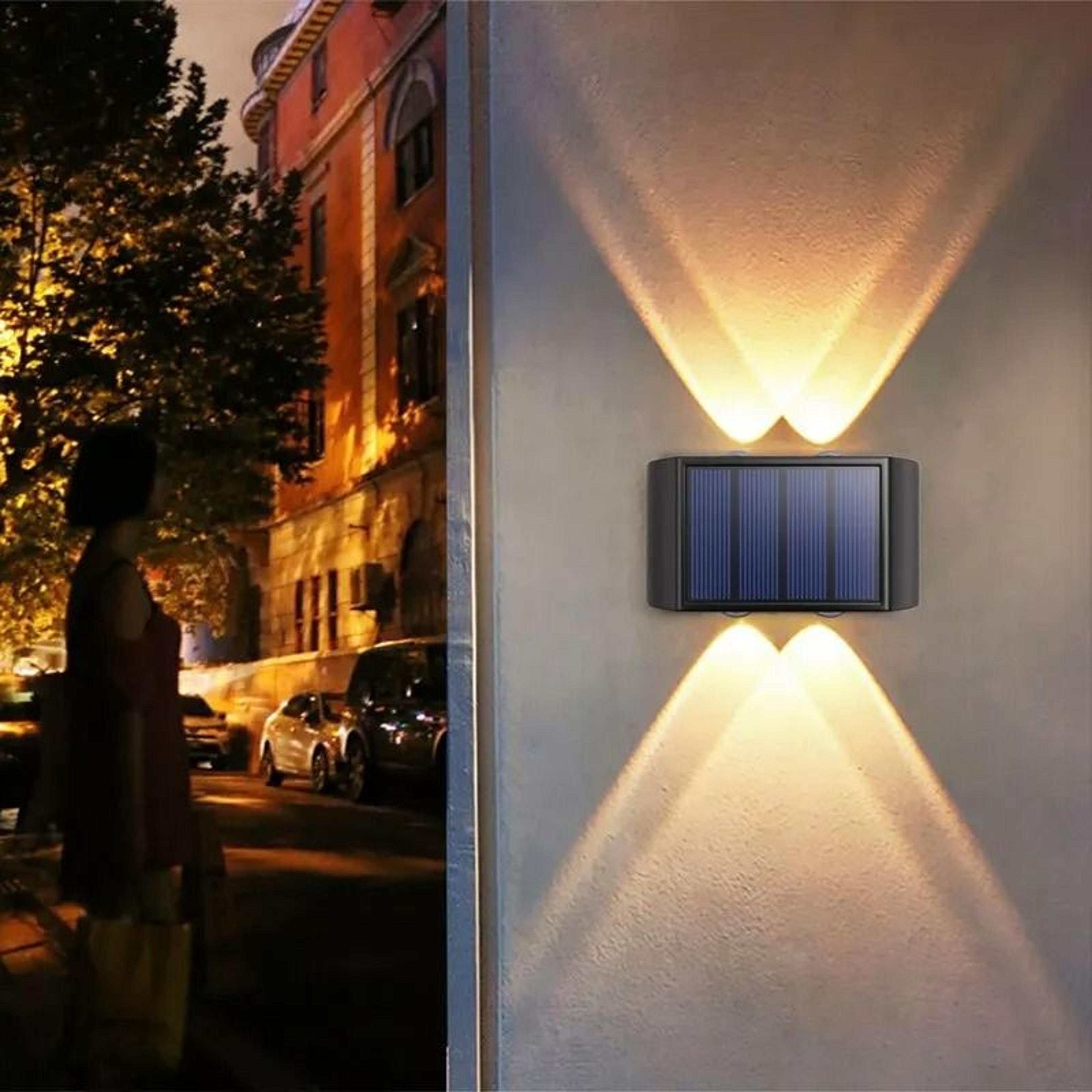 solar wall lamp outdoor waterproof warm light
