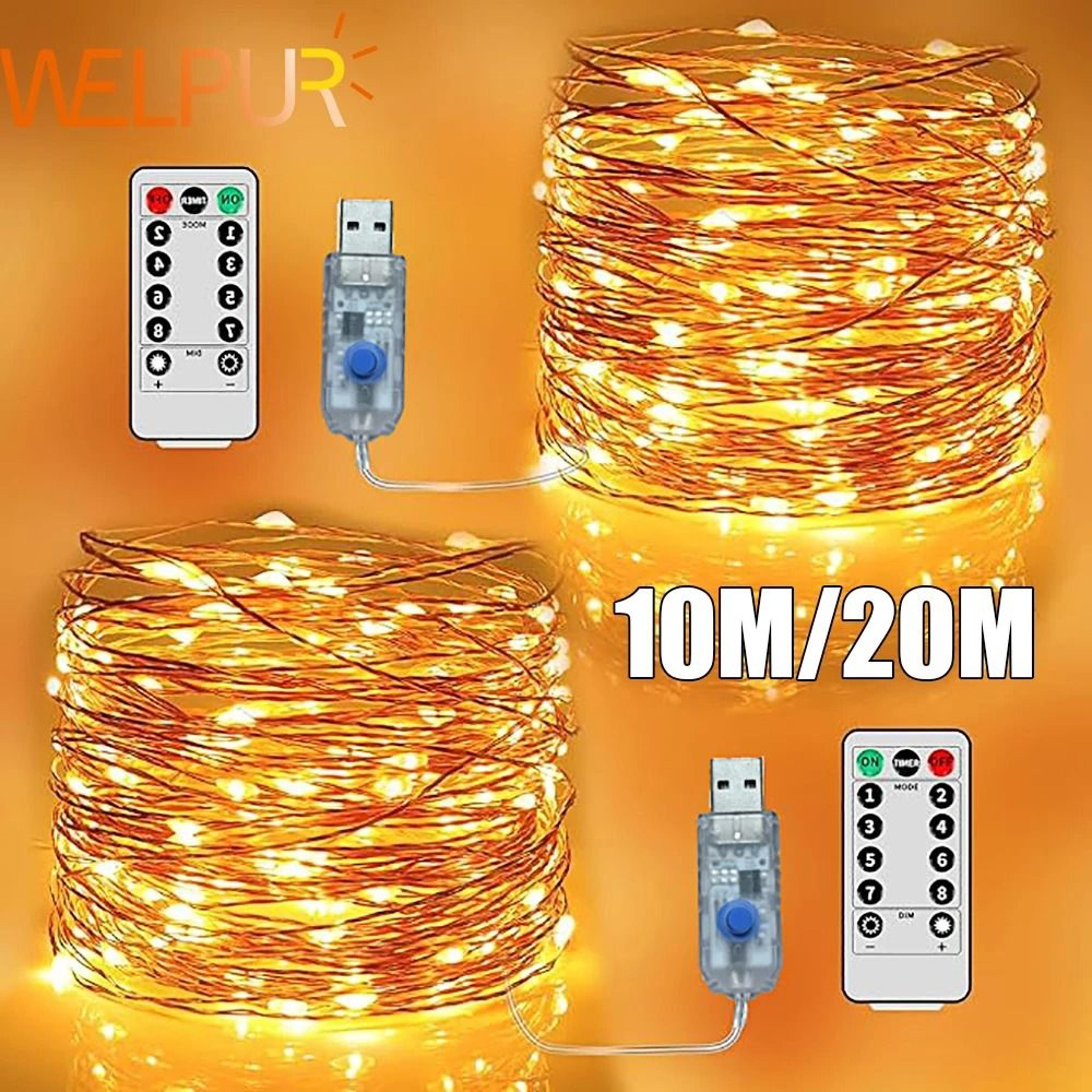 usb led string lights – flexible copper wire fairy garland for christmas, wedding and party decorations