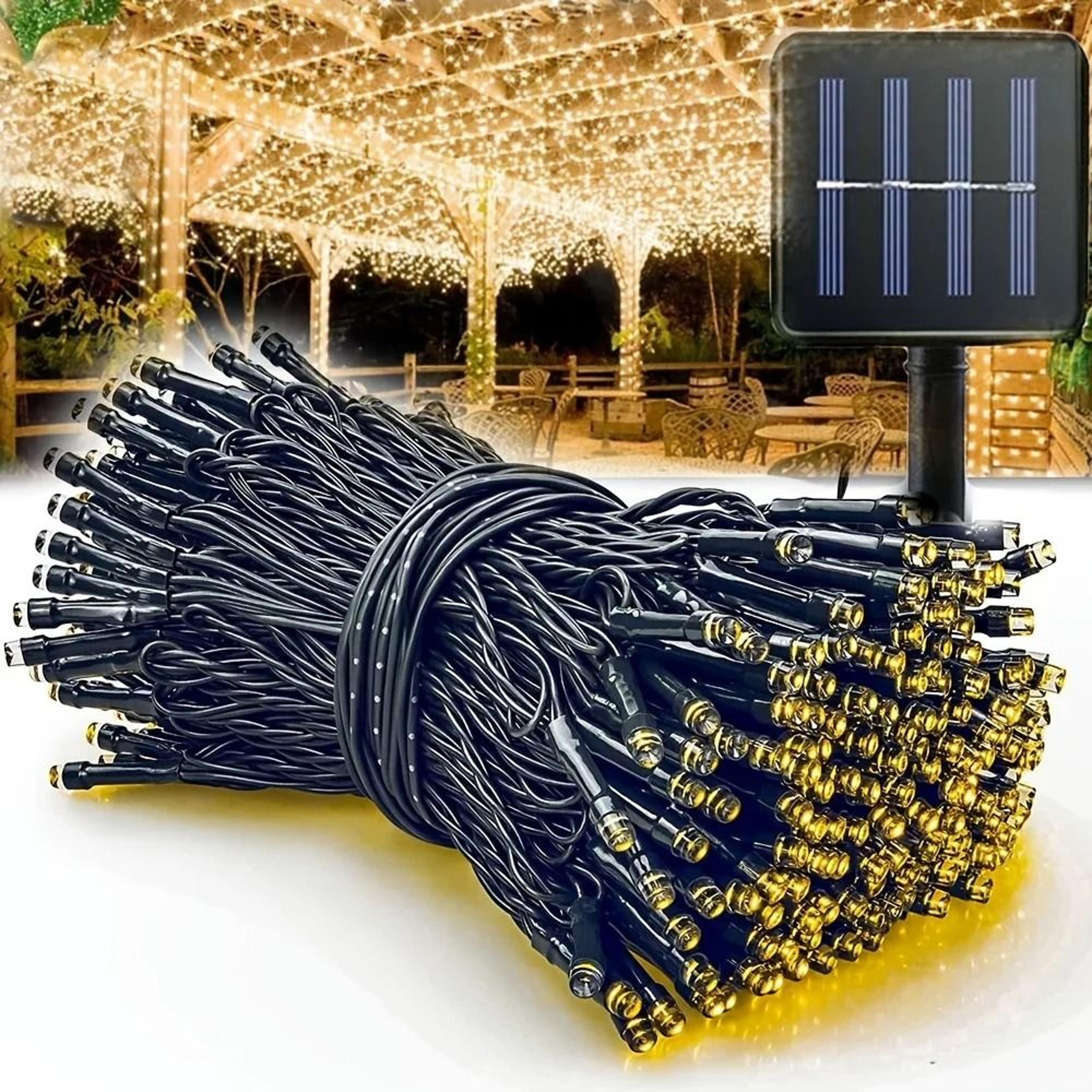 solar powered led string lights outdoor fairy garland (50–300 leds)