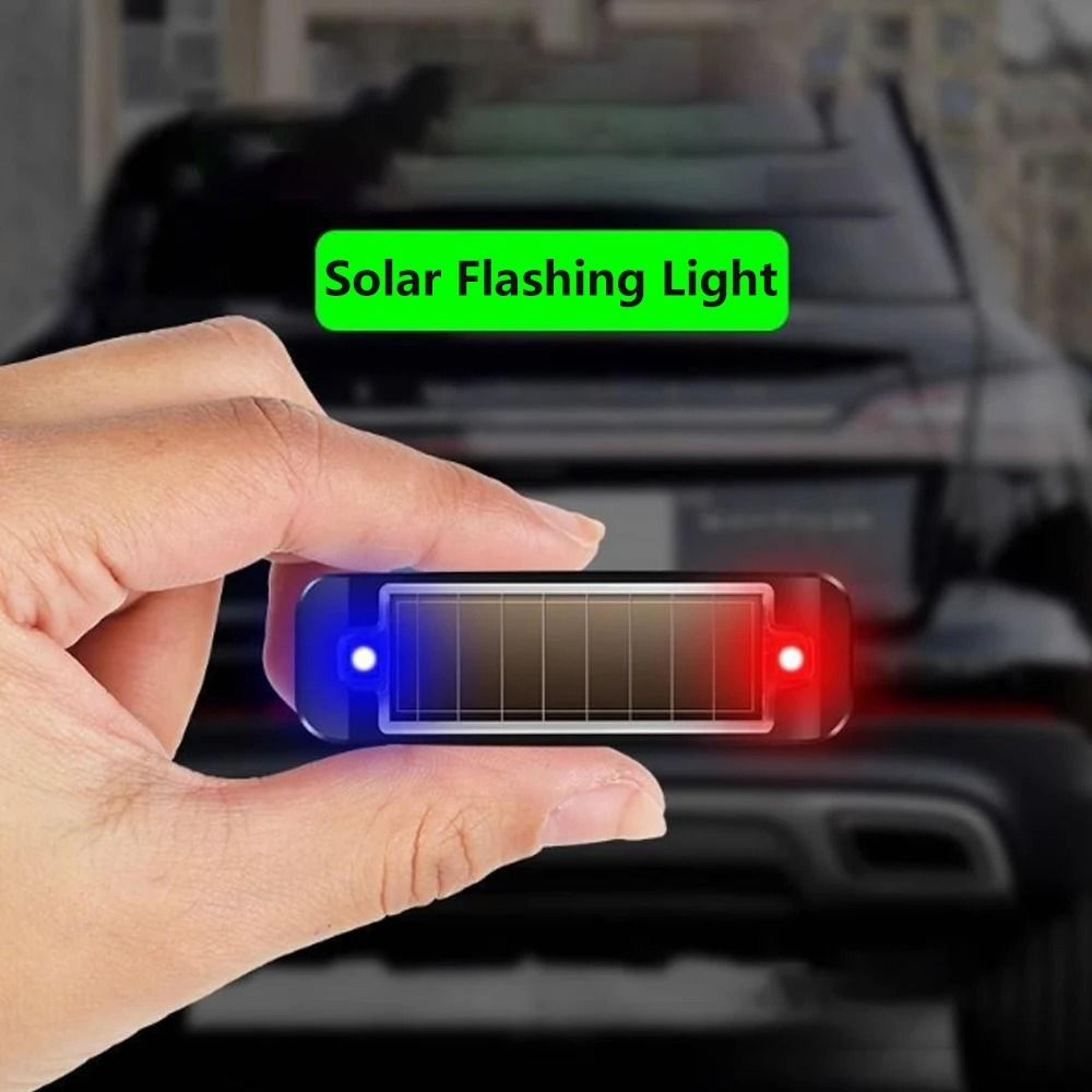 mini solar led car warning light – wireless anti-theft flashing alarm lamp