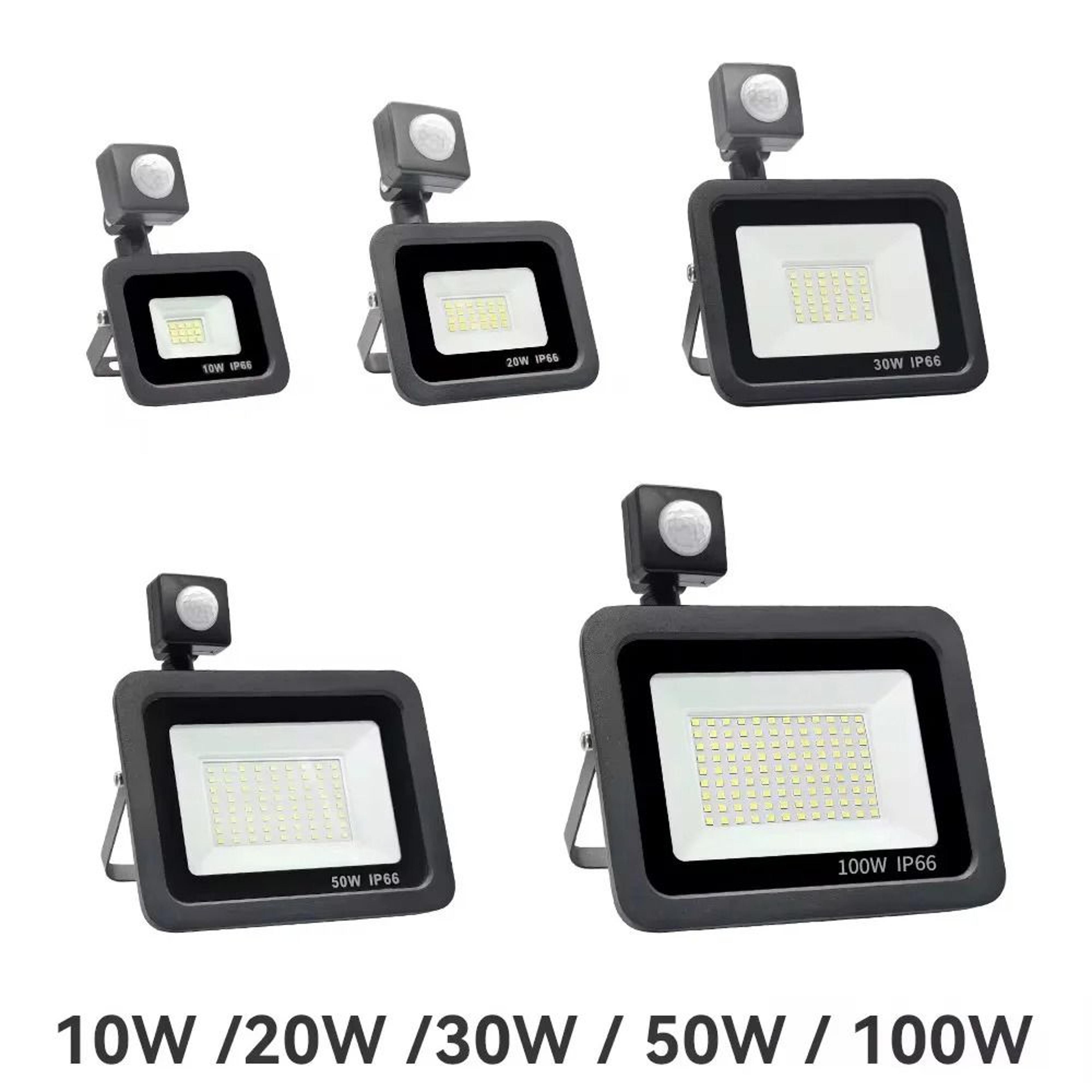 led floodlight pir motion sensor outdoor led spotlight 10w 20w 30w 50w 100w ip66 waterproof outdoor garden lighting stre