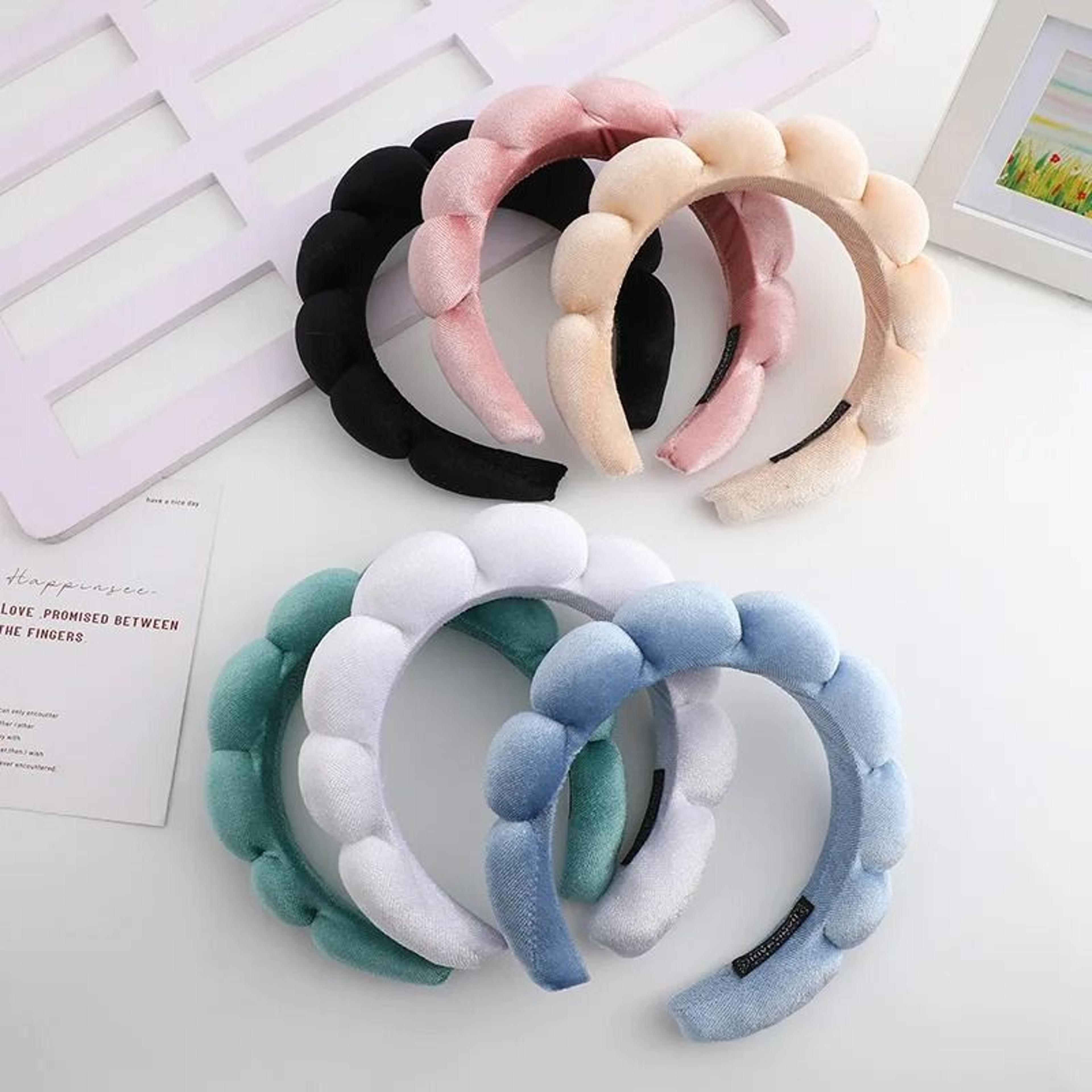 velvet high top braided hair band – soft padded headband for women