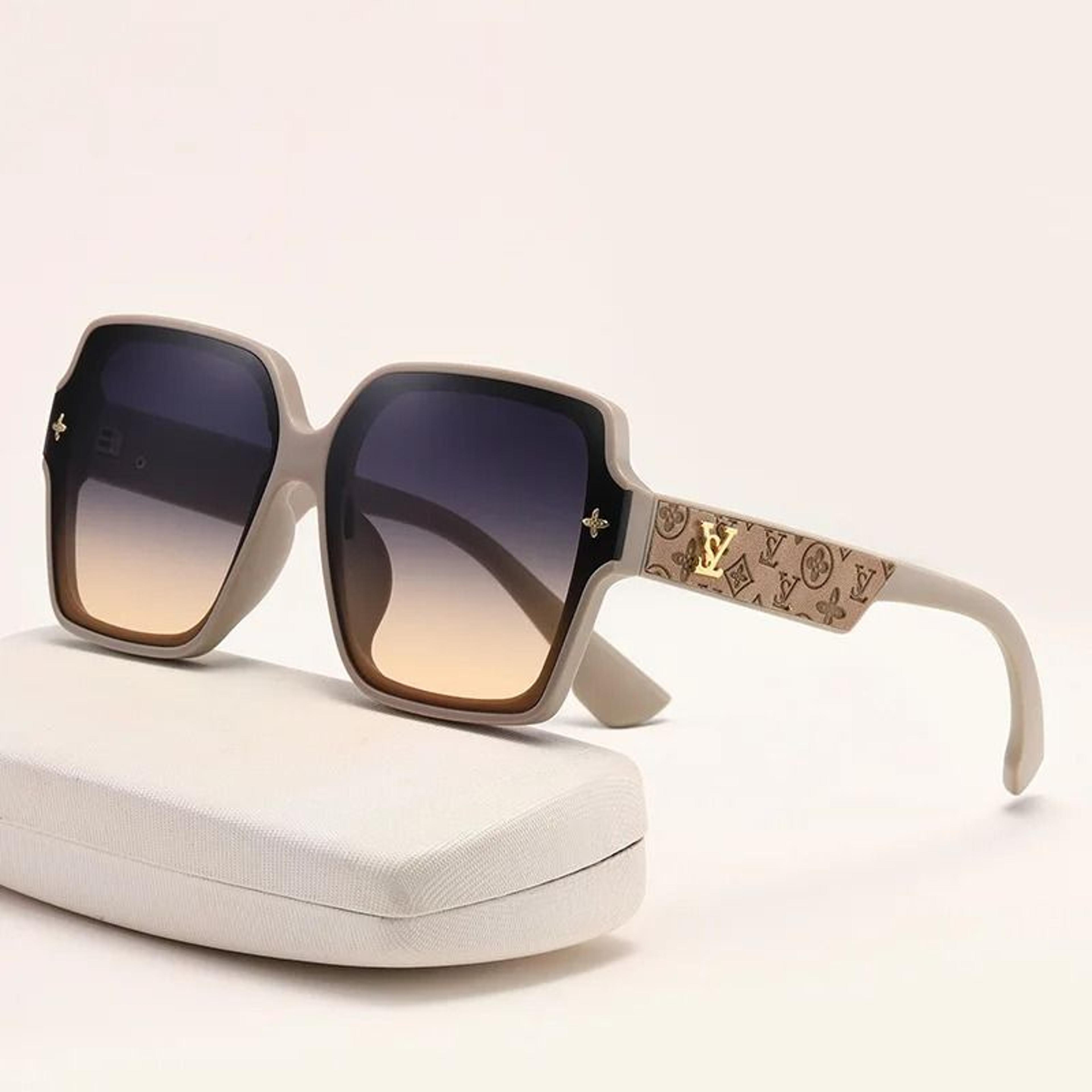 fashion square frame sunglasses – luxury oversized uv protection eyewear for women