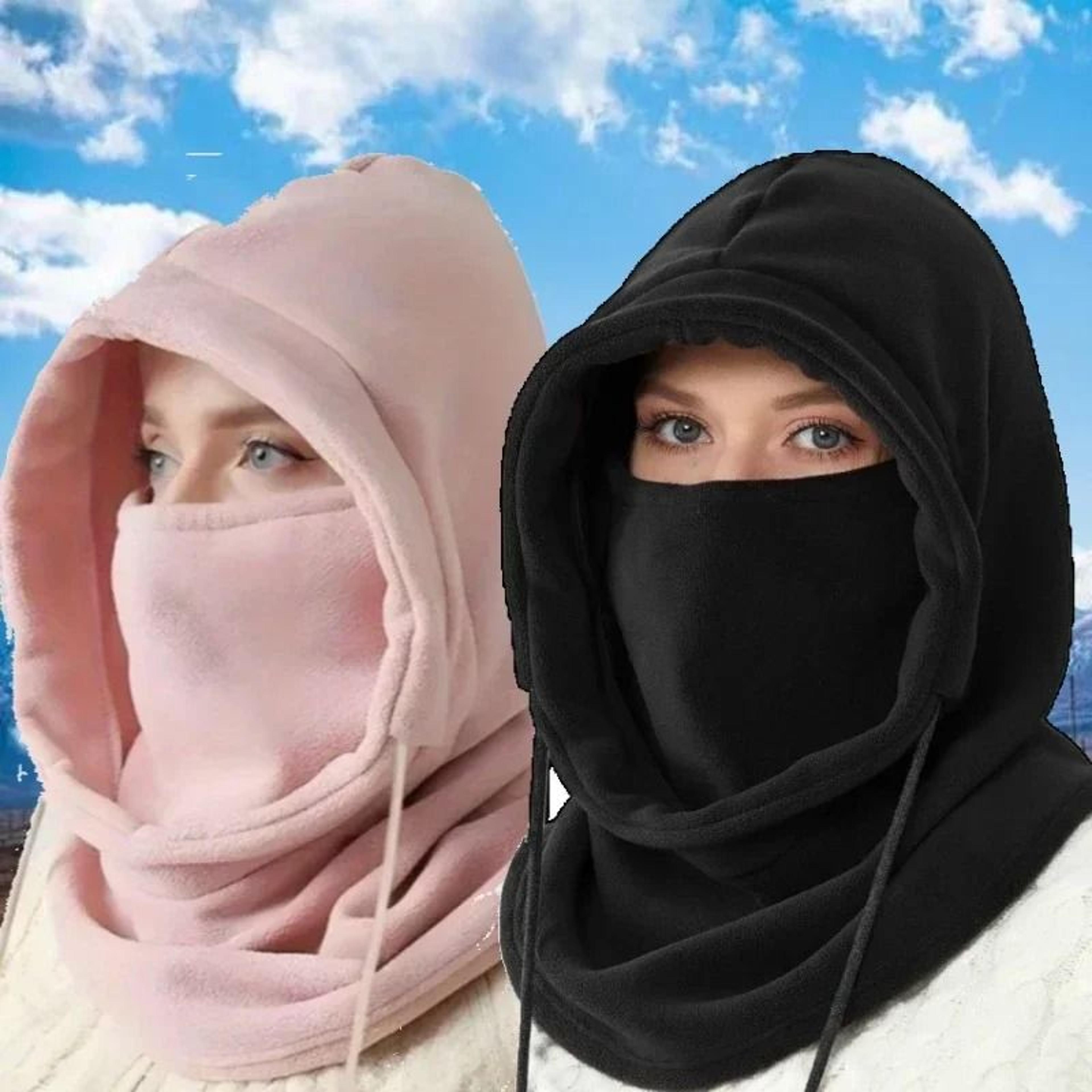 winter balaclava hooded scarf – warm neck gaiter with hood