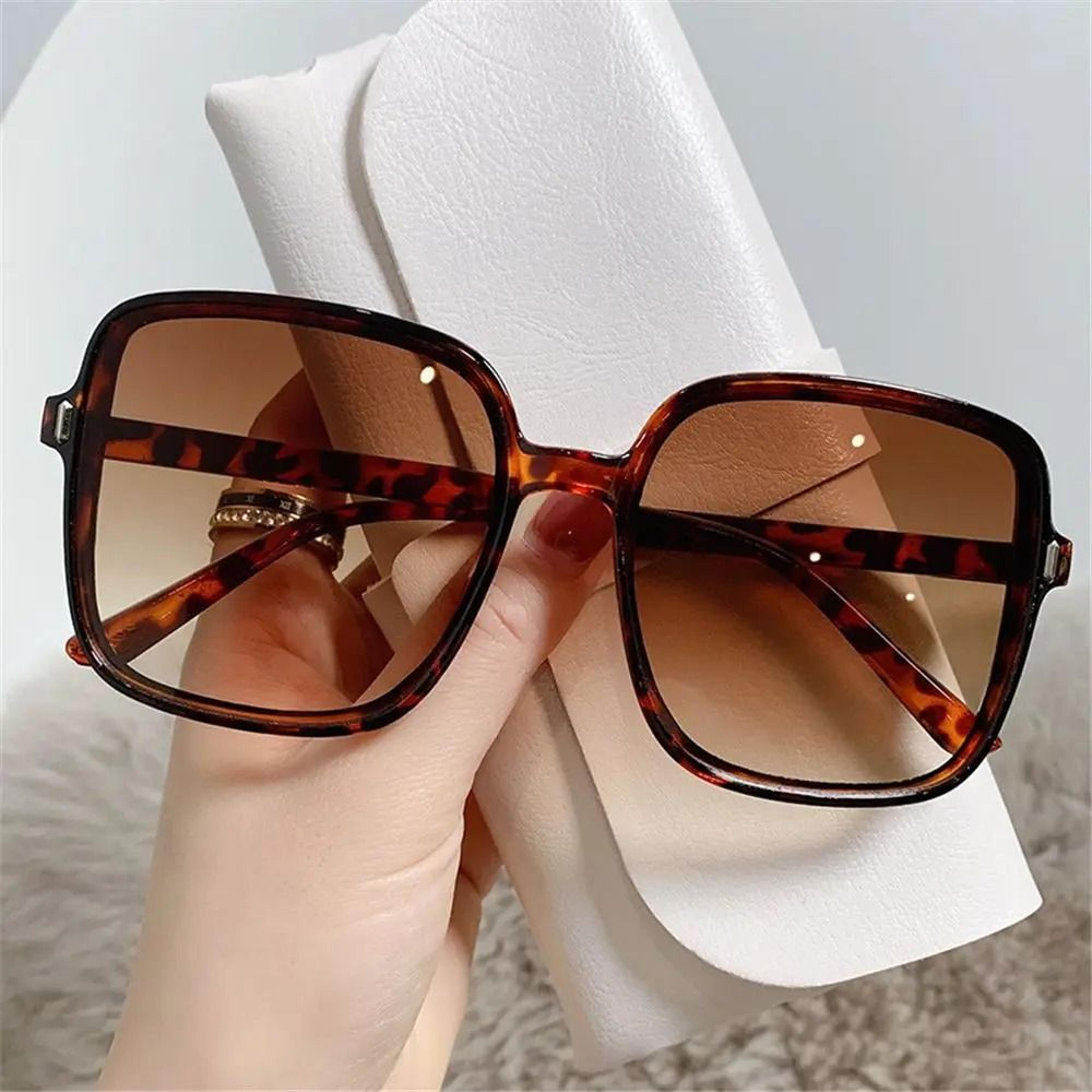 oversized vintage square sunglasses for women with uv400 protection