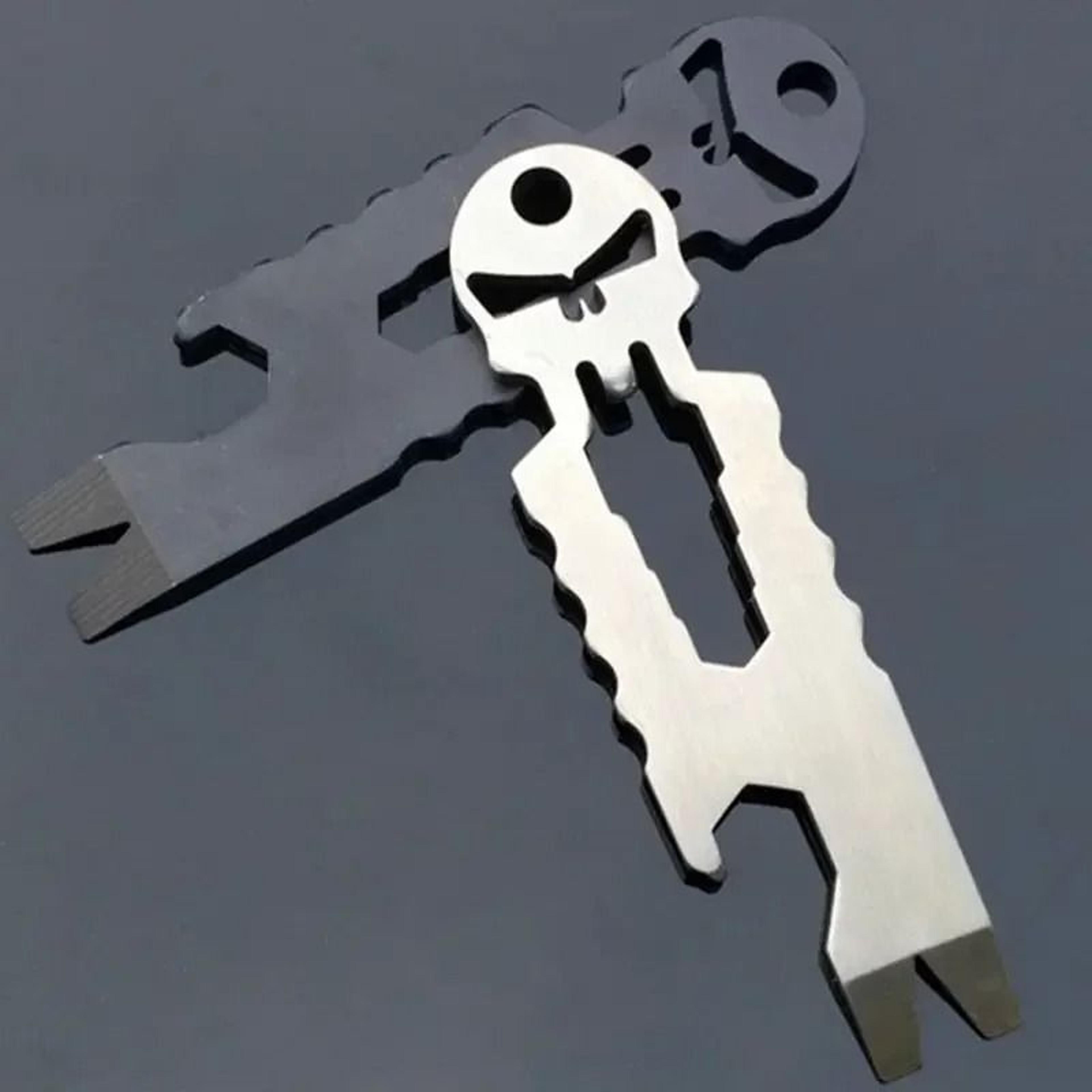 stainless steel tactical edc multi tool pocket crowbar screwdriver keychain