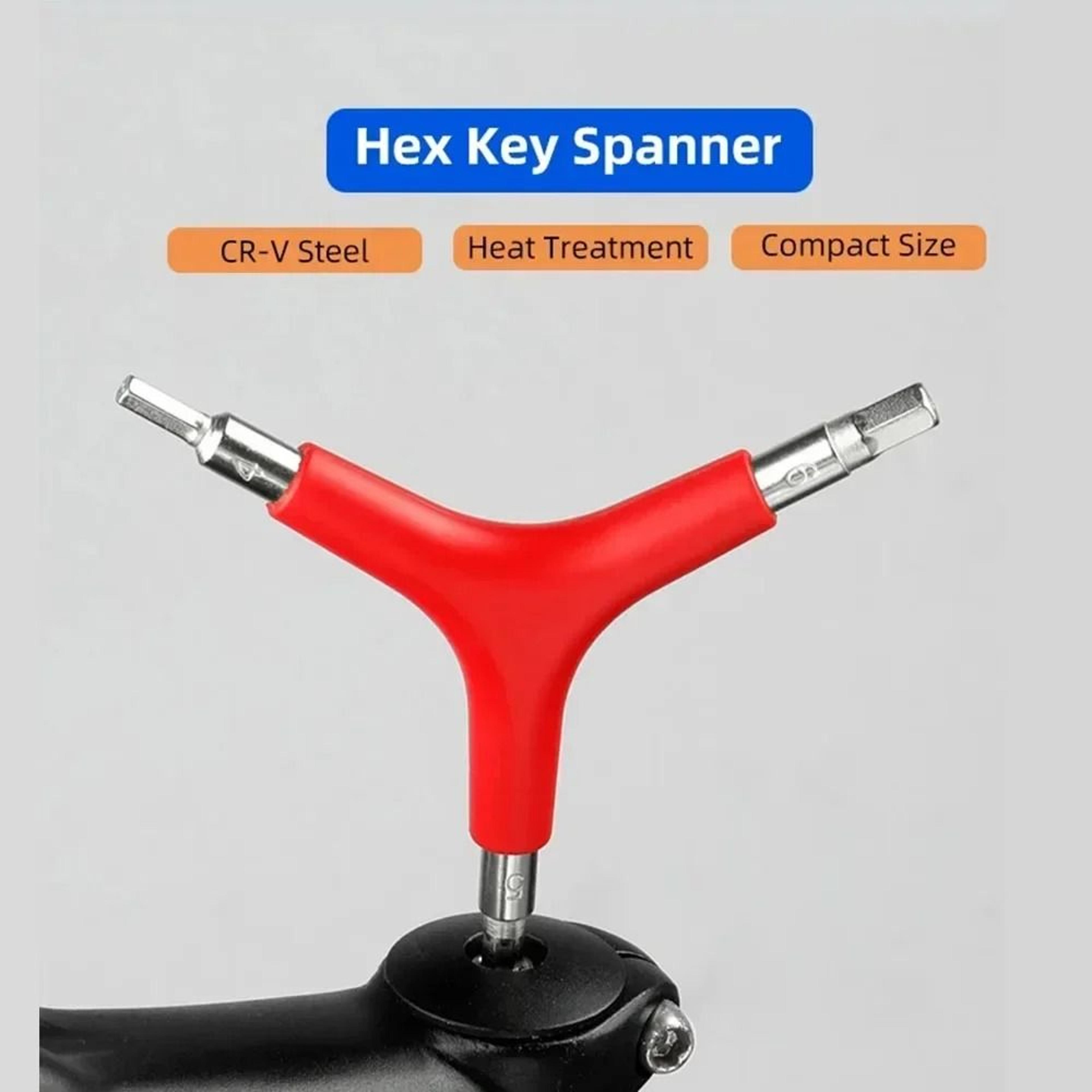 mountain bike hex 3 way wrench spanner 4mm 5mm 6mm portable cycling repair tool