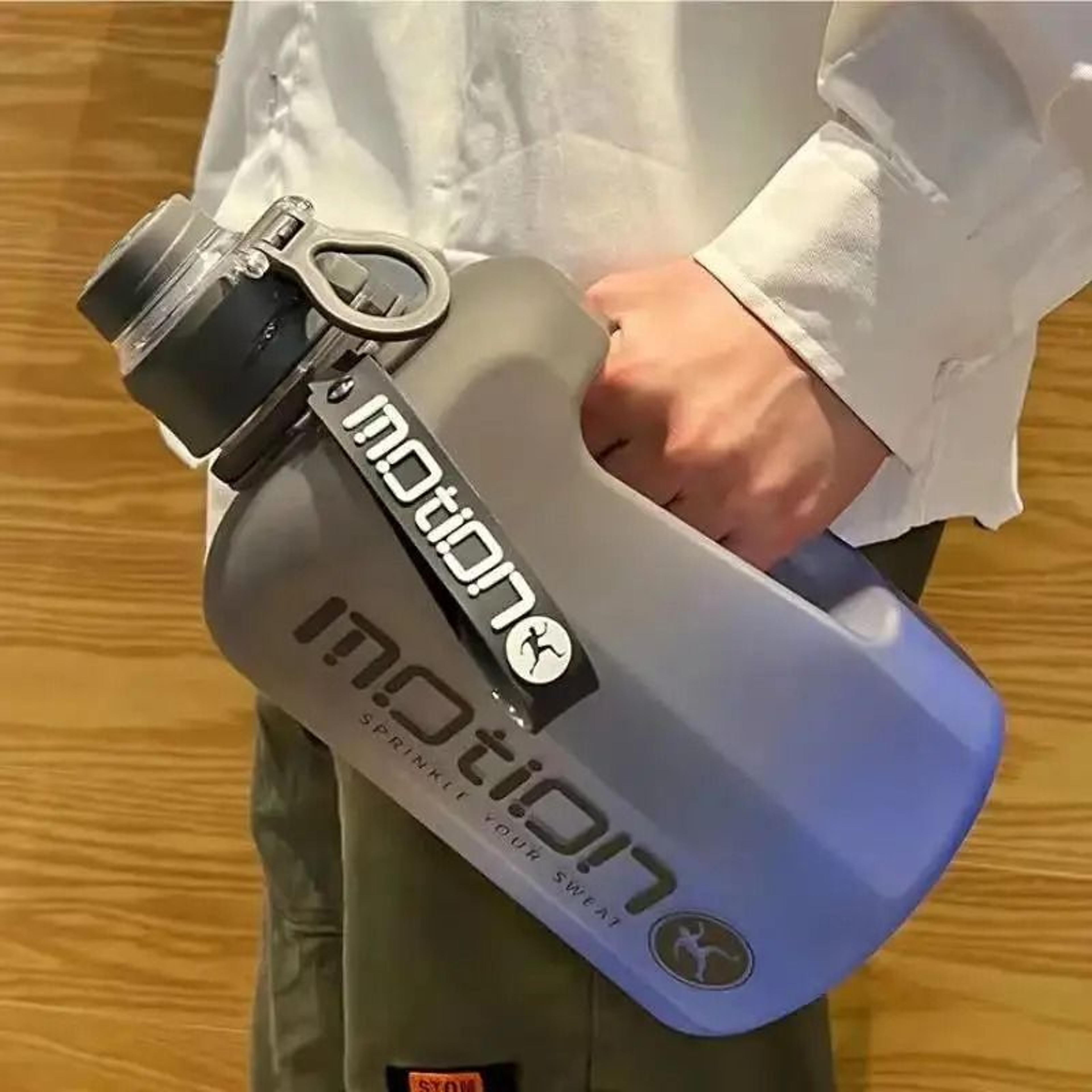 2.4 liter sports water bottle with straw and handle for fitness and outdoor use