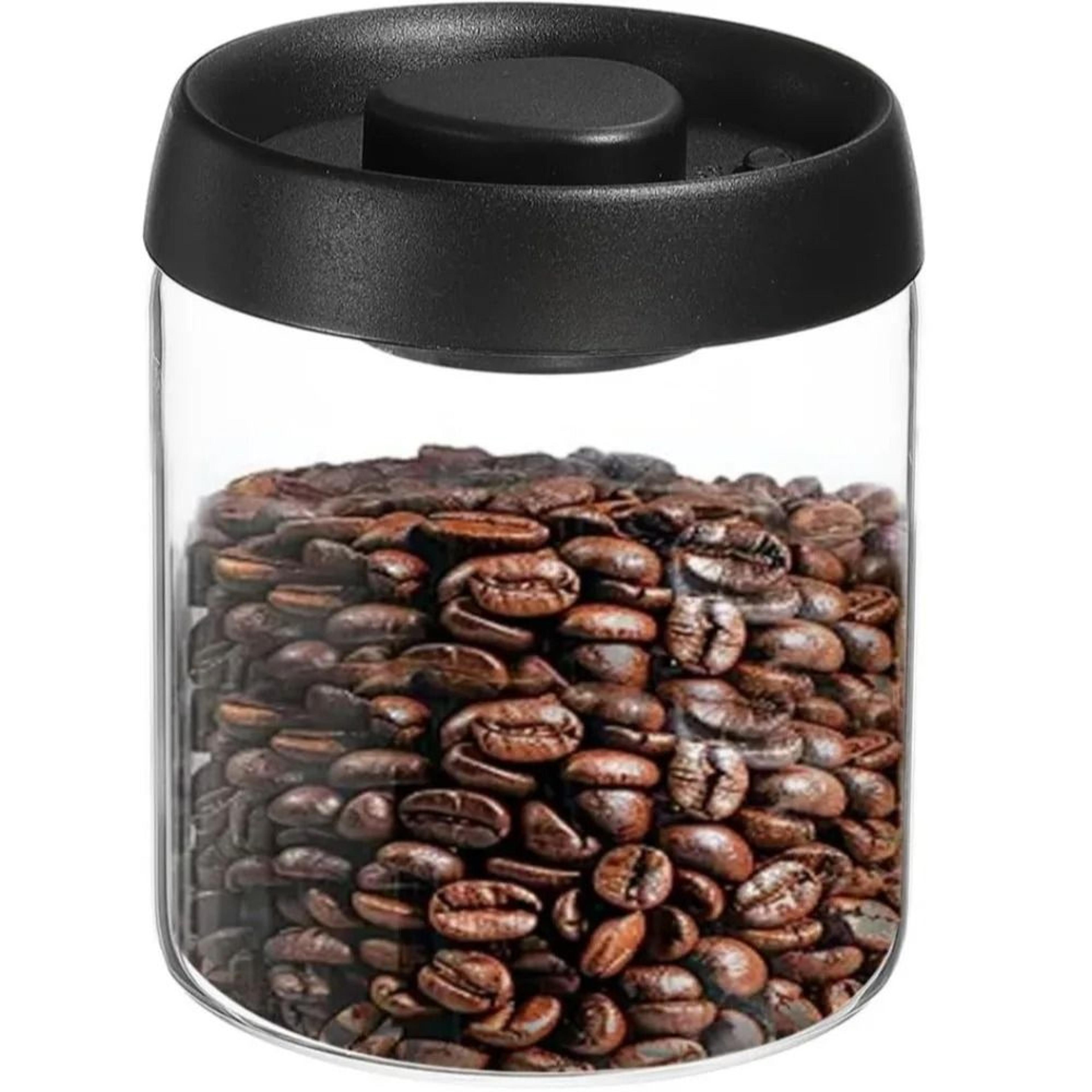coffee vacuum container 900ml and 1200ml airtight glass storage jar