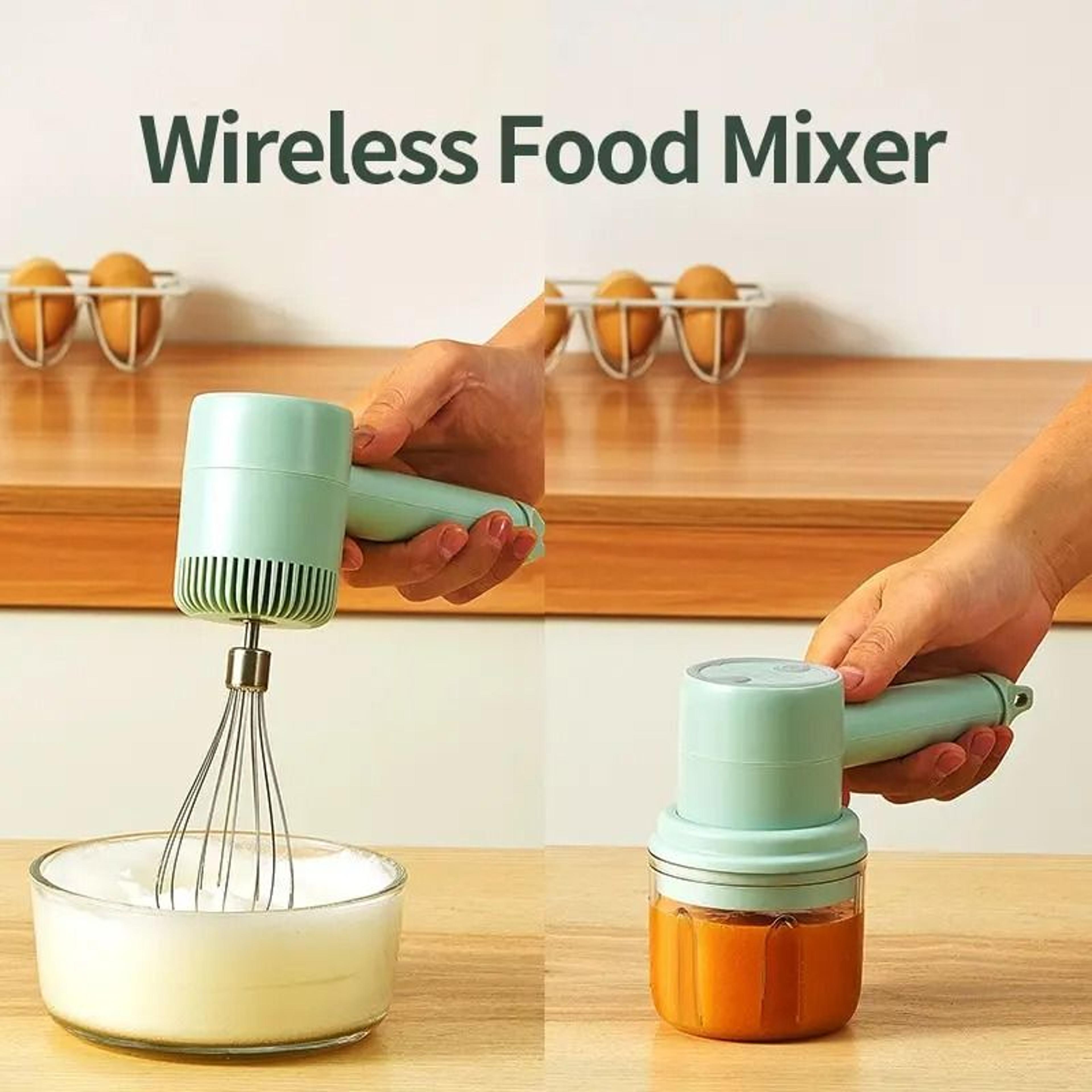 wireless electric hand whisk for baking mixing and cream beating