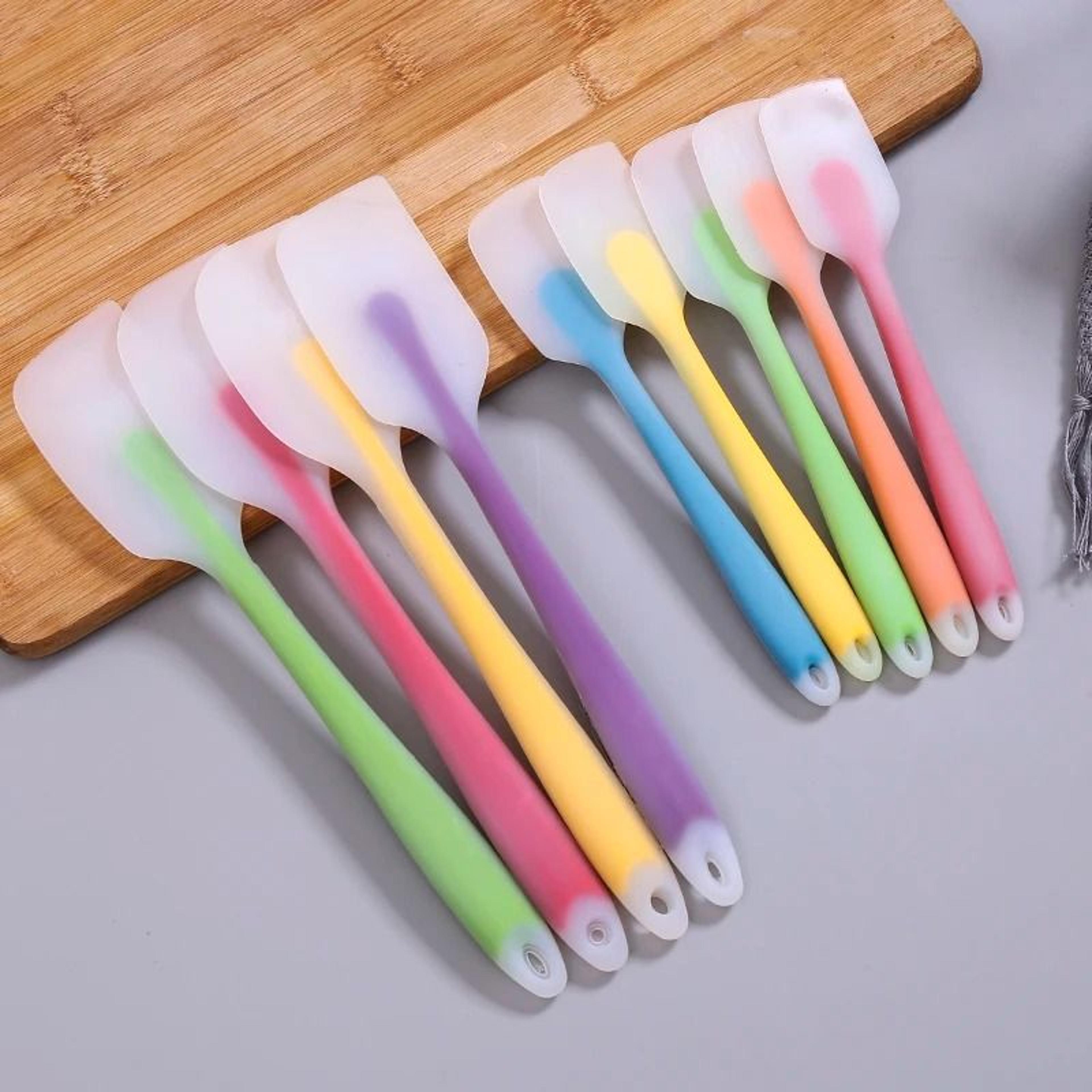 mini silicone baking spatula heat resistant scraper for cream and chocolate